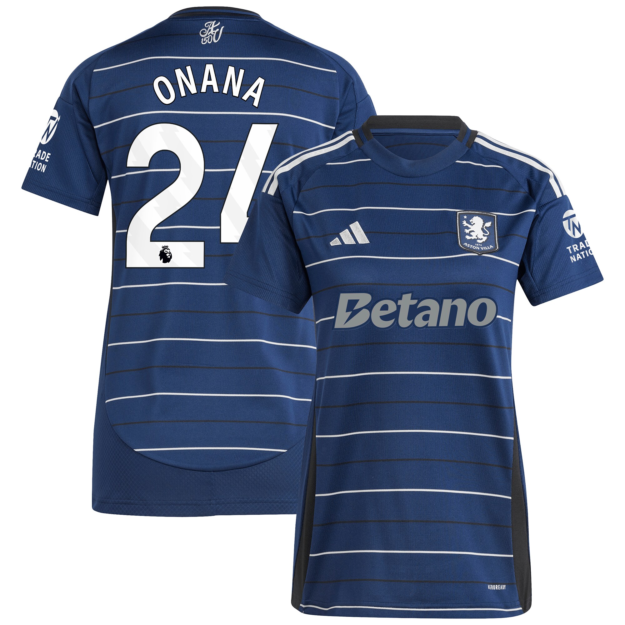 aston villa adidas third shirt 2024-25 – womens with onana 24 printing Collection - Official Aston Villa Kits