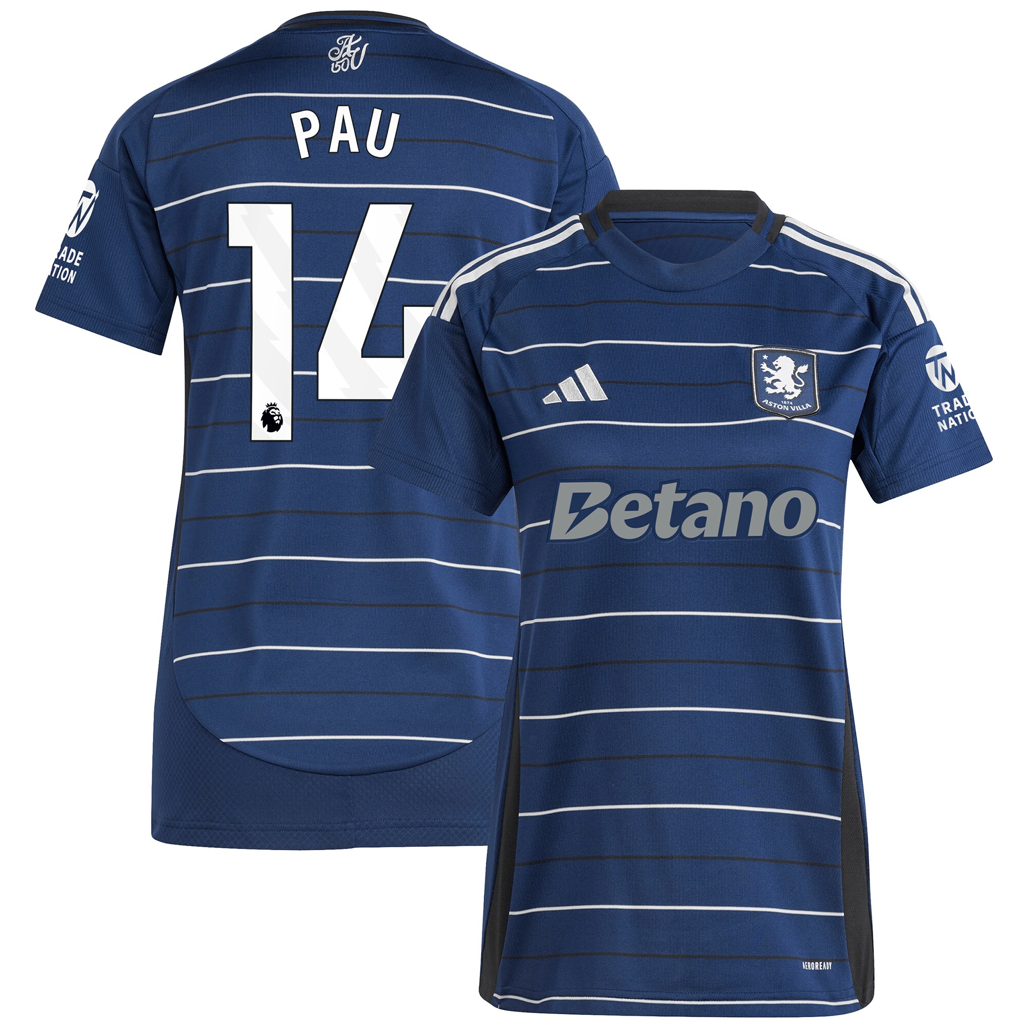 aston villa adidas third shirt 2024-25 – womens with pau 14 printing Collection - Official Aston Villa Kits