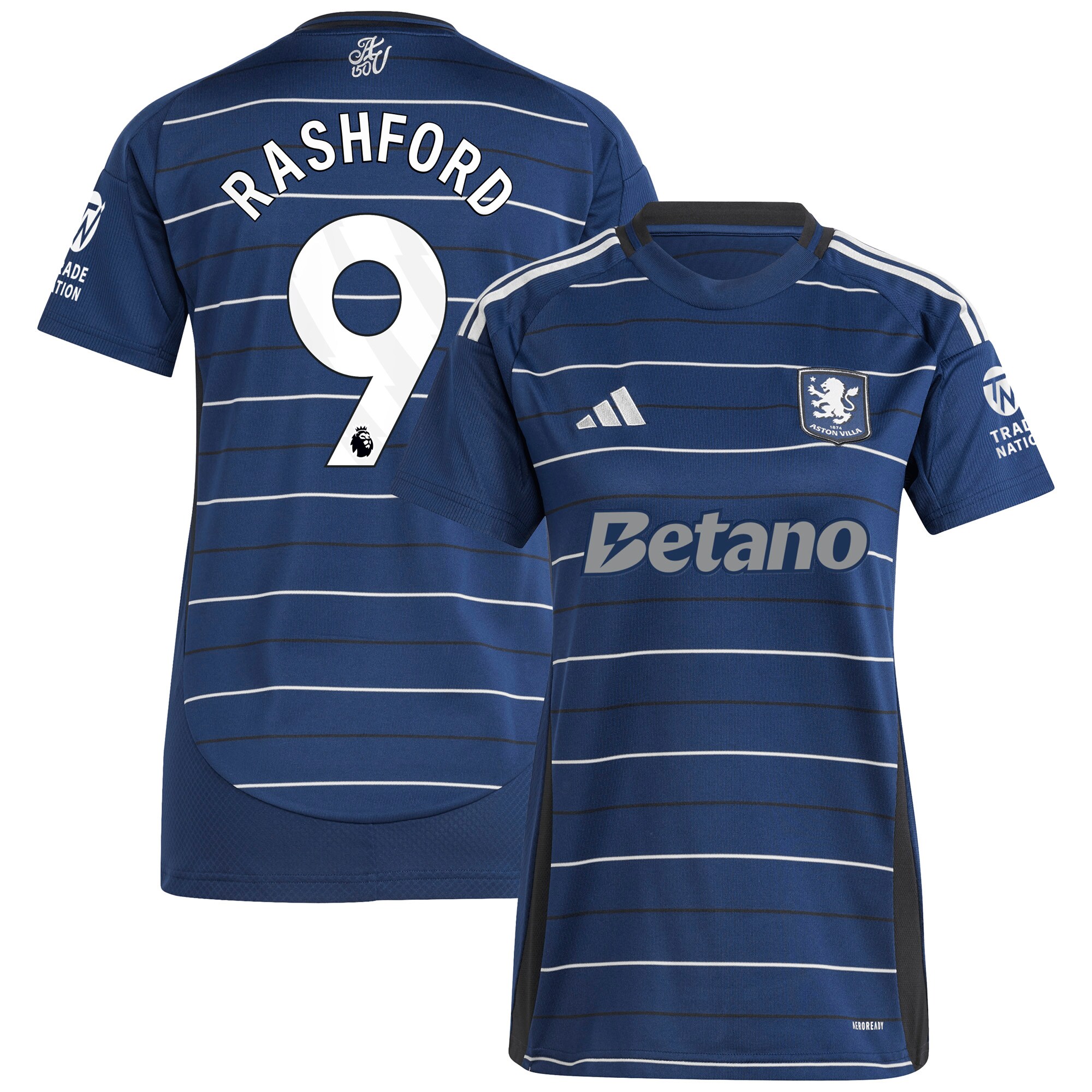 aston villa adidas third shirt 2024-25 – womens with rashford 9 printing Collection - Official Aston Villa Kits