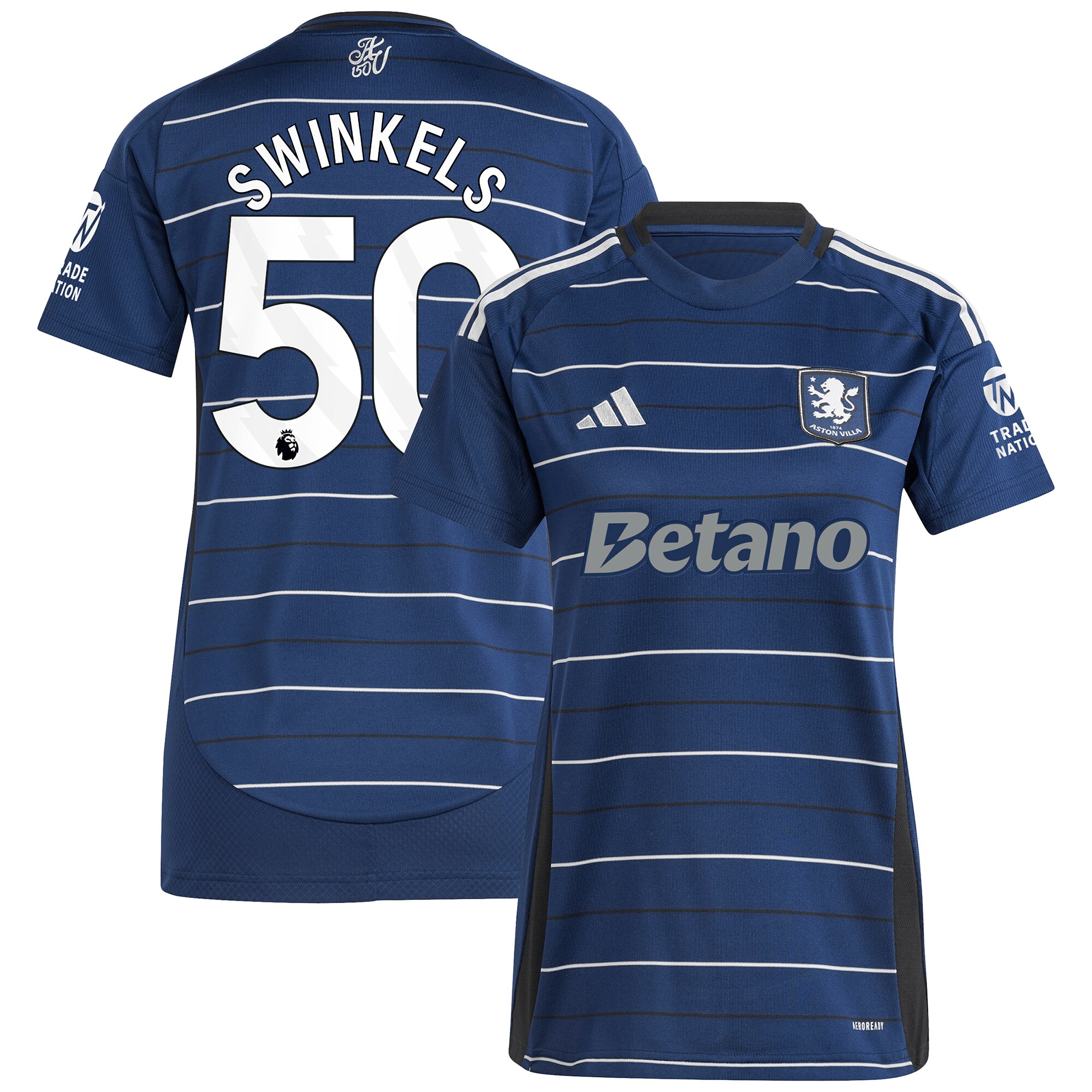 aston villa adidas third shirt 2024-25 – womens with swinkels 50 printing Collection - Official Aston Villa Kits