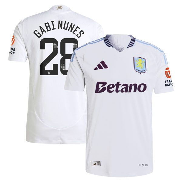 aston villa adidas wsl away authentic shirt 2024-25 with gabi nunes 28 printing Collection - Official Aston Villa Kits
