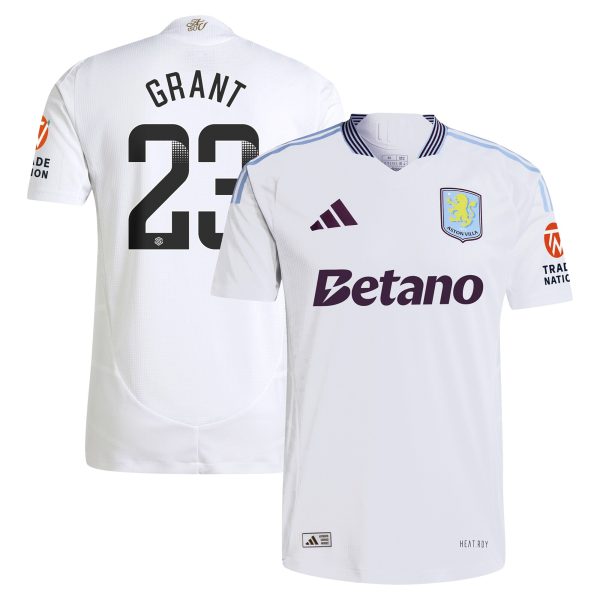 aston villa adidas wsl away authentic shirt 2024-25 with grant 23 printing Collection - Official Aston Villa Kits