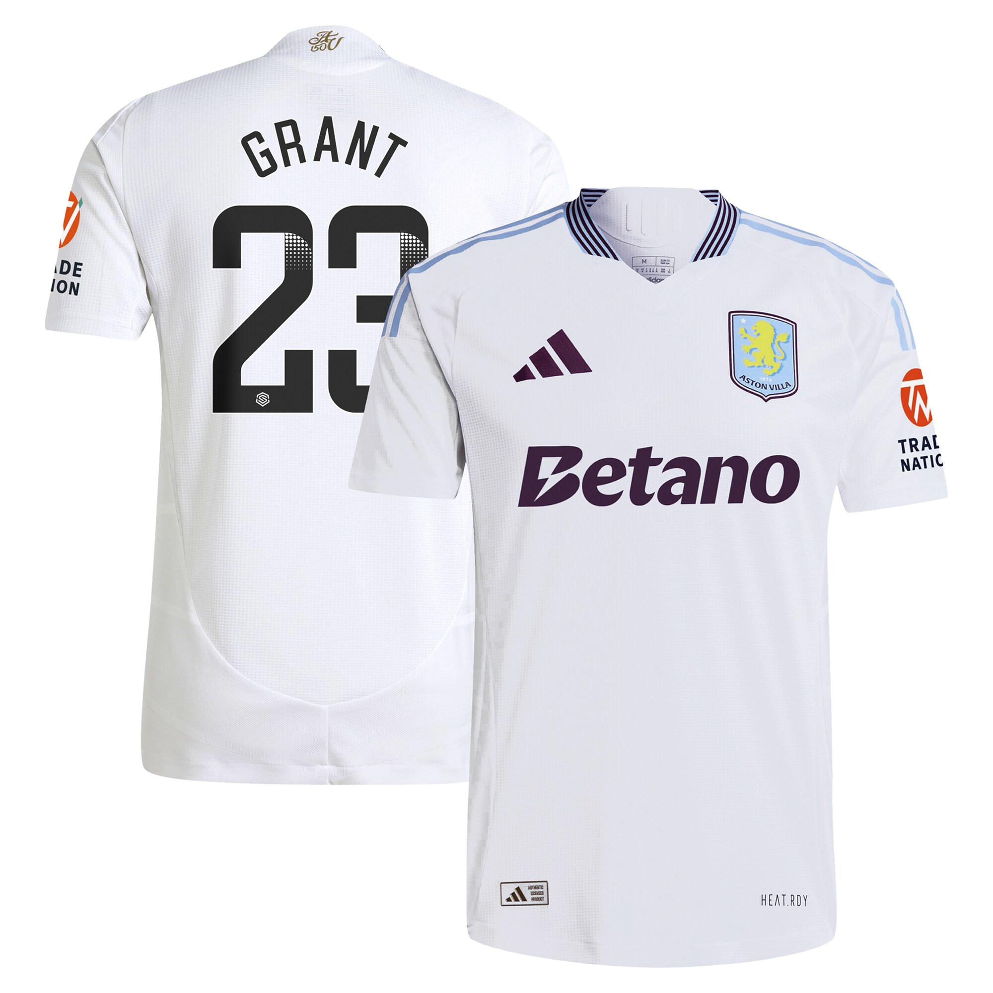 aston villa adidas wsl away authentic shirt 2024-25 with grant 23 printing Collection - Official Aston Villa Kits