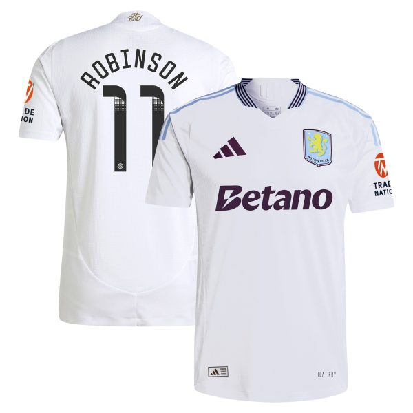 aston villa adidas wsl away authentic shirt 2024-25 with robinson 11 printing Collection - Official Aston Villa Kits