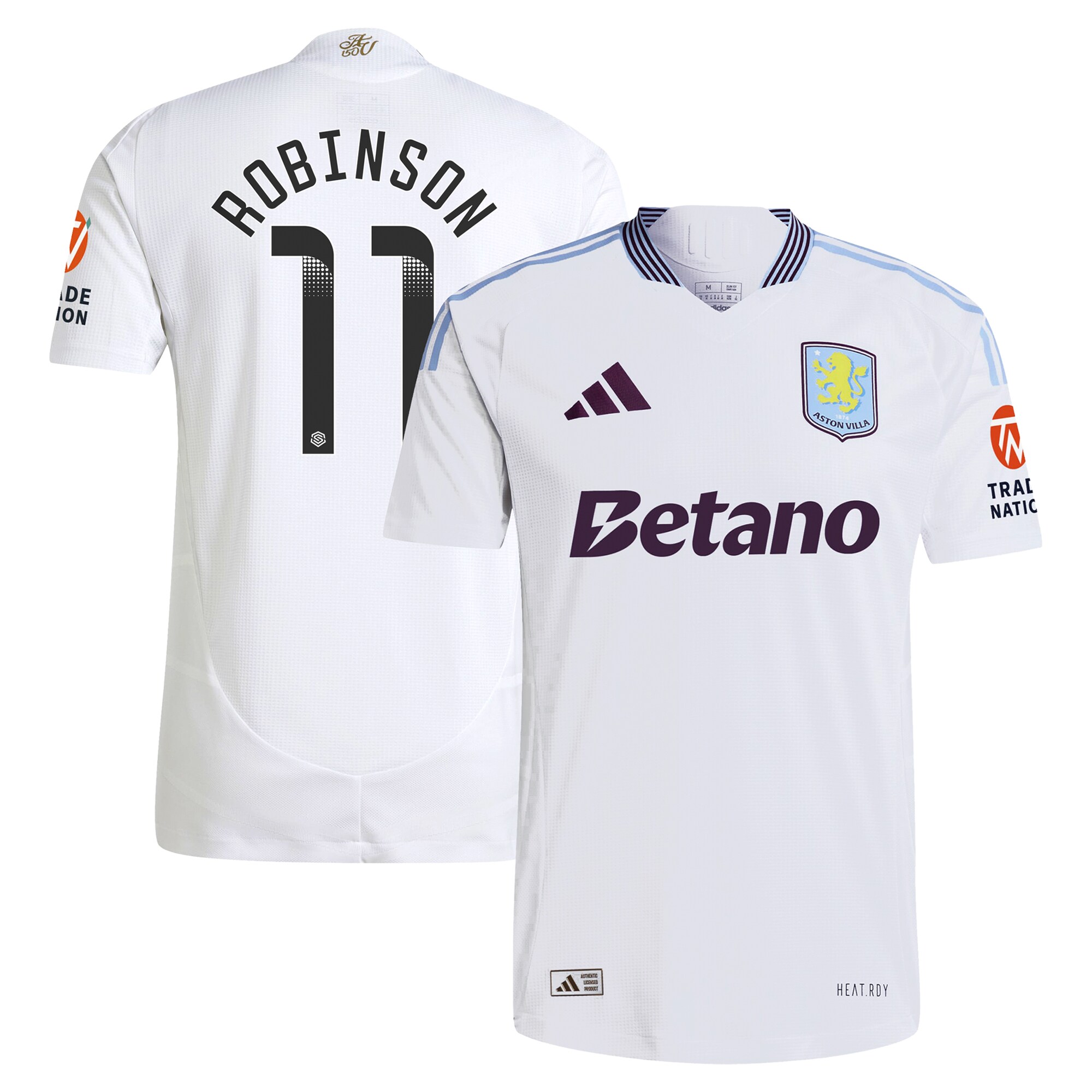 aston villa adidas wsl away authentic shirt 2024-25 with robinson 11 printing Collection - Official Aston Villa Kits