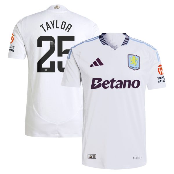 aston villa adidas wsl away authentic shirt 2024-25 with taylor 25 printing Collection - Official Aston Villa Kits