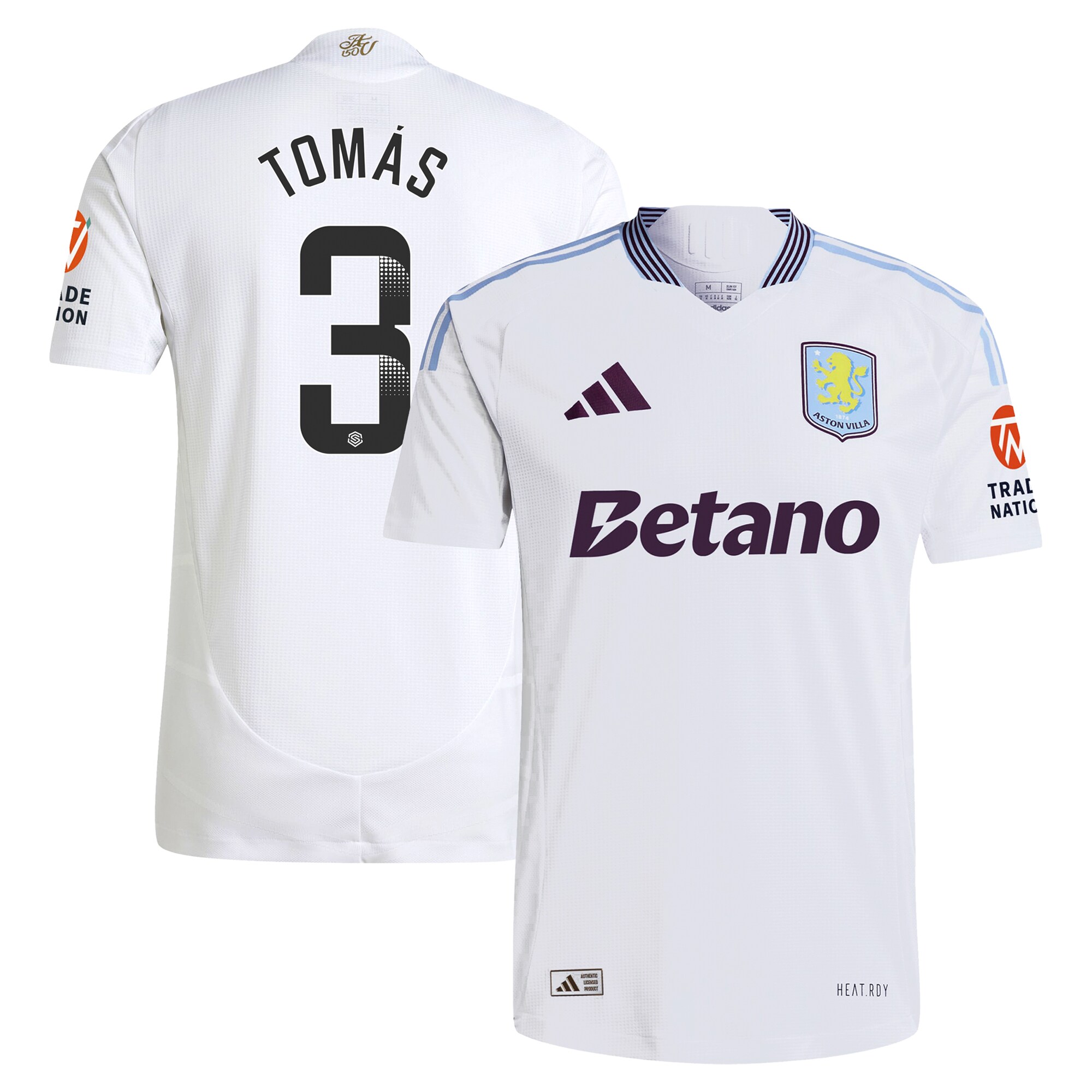 aston villa adidas wsl away authentic shirt 2024-25 with tomás 3 printing Collection - Official Aston Villa Kits