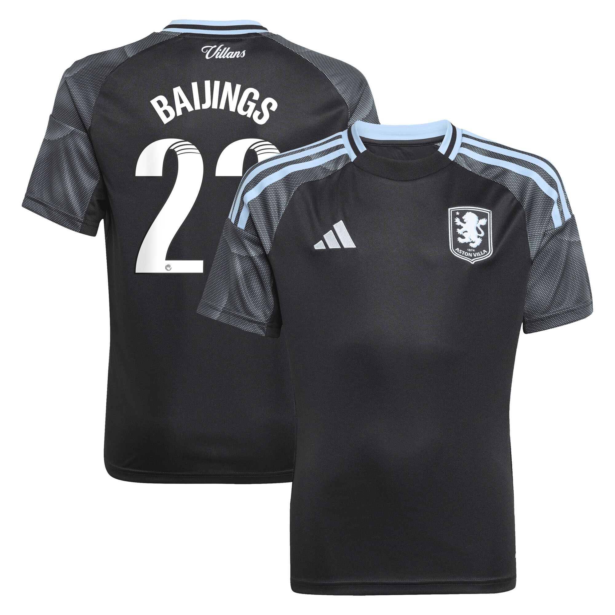 aston villa adidas wsl away shirt 2025-26 – kids with baijings 22 printing Collection - Official Aston Villa Kits