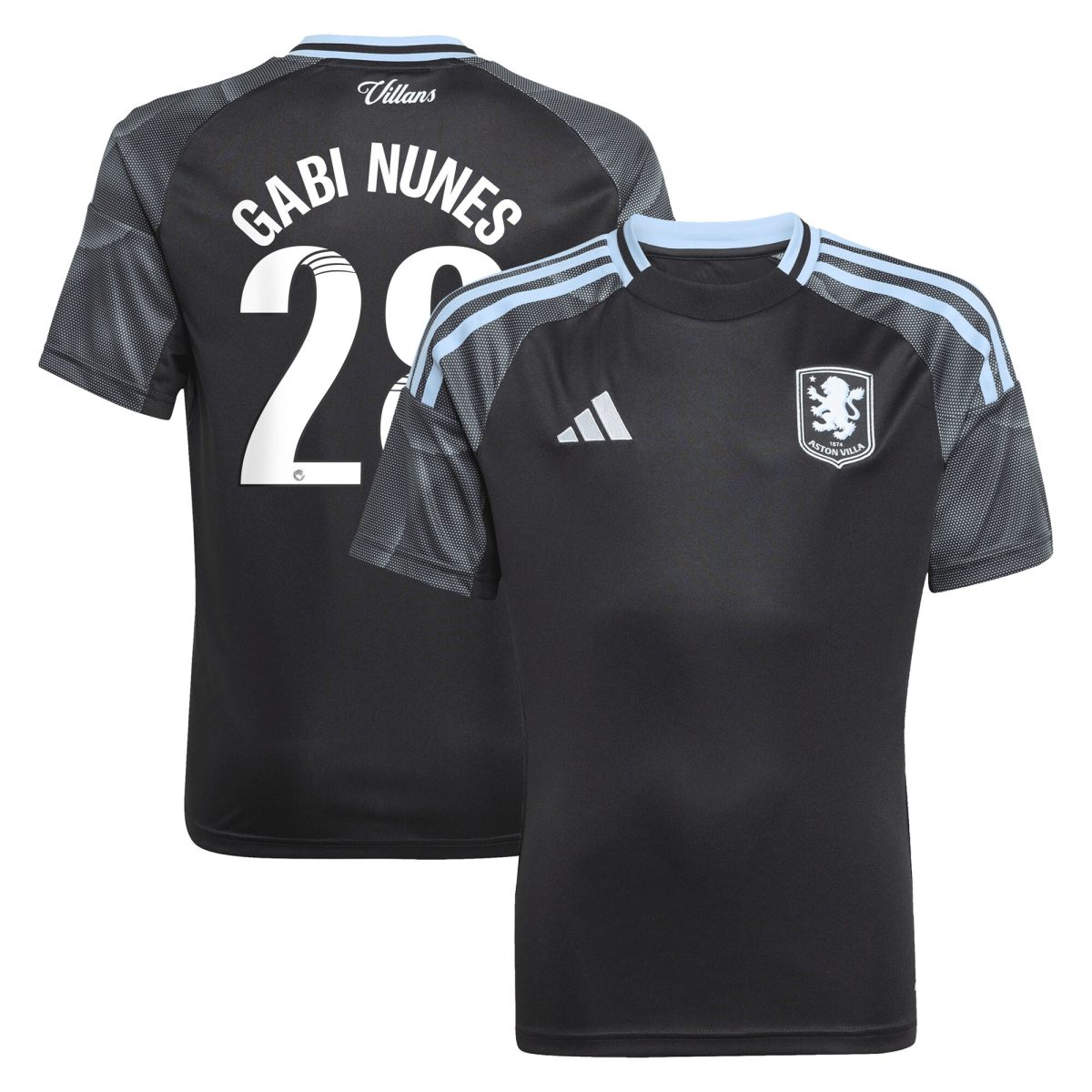 aston villa adidas wsl away shirt 2025-26 – kids with gabi nunes 28 printing Collection - Official Aston Villa Kits