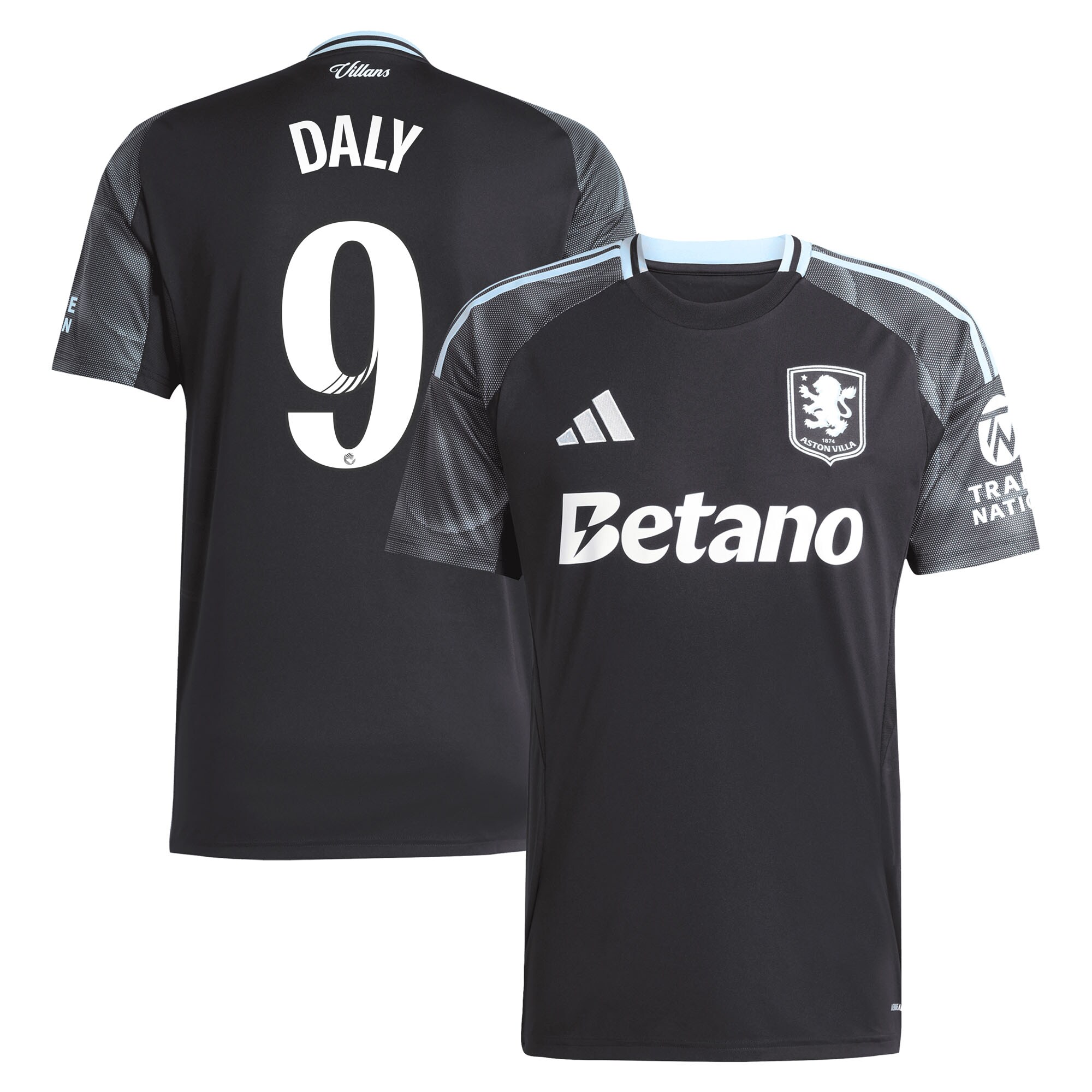 aston villa adidas wsl away shirt 2025-26 with daly 9 printing Collection - Official Aston Villa Kits