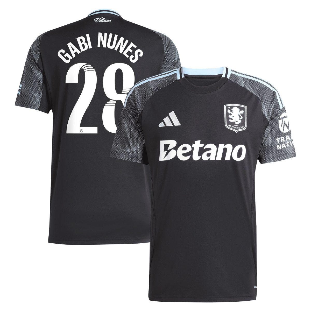 aston villa adidas wsl away shirt 2025-26 with gabi nunes 28 printing Collection - Official Aston Villa Kits