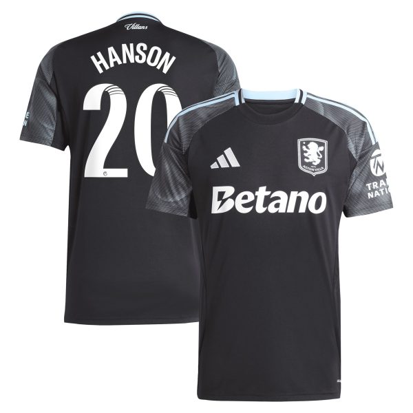 aston villa adidas wsl away shirt 2025-26 with hanson 20 printing Collection - Official Aston Villa Kits