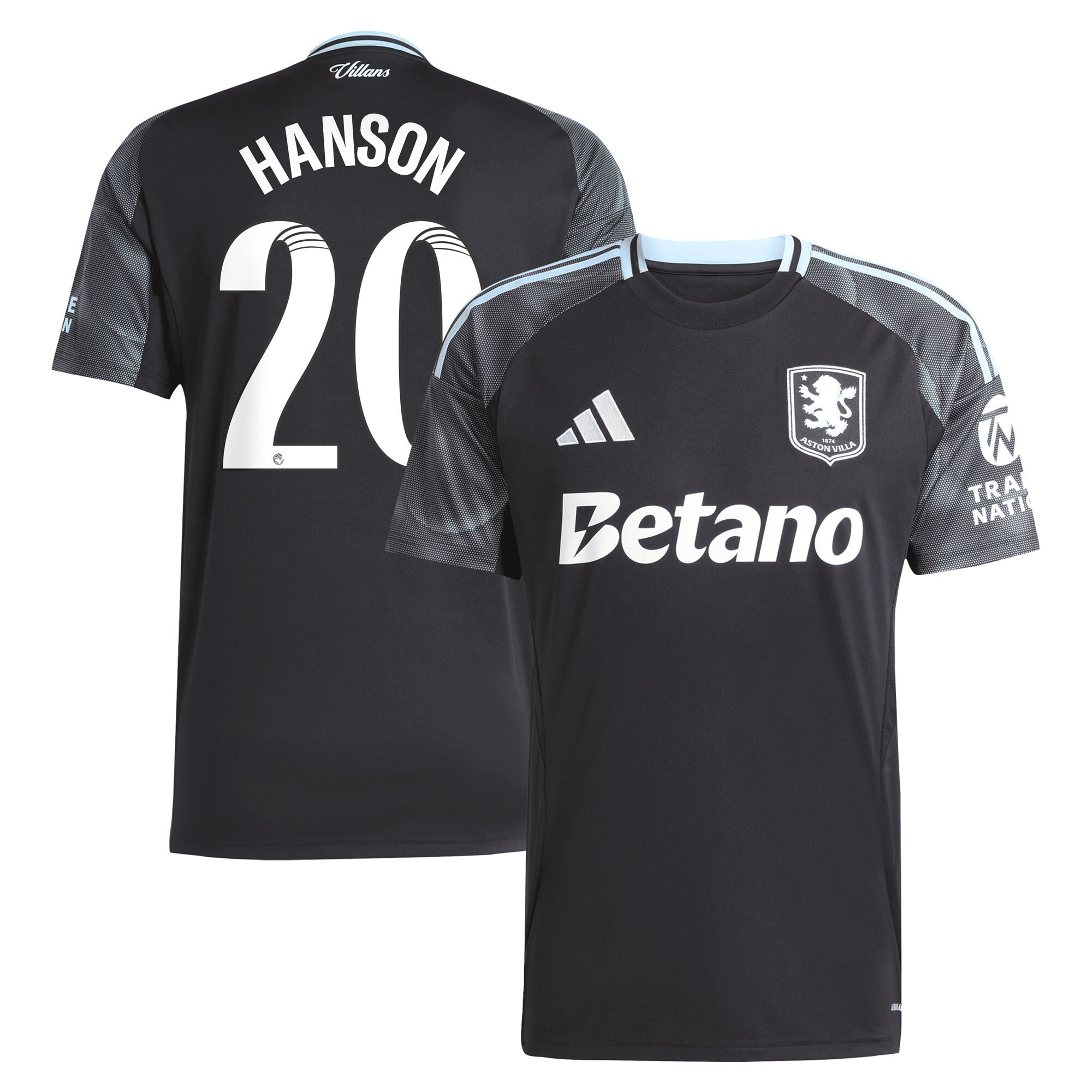 aston villa adidas wsl away shirt 2025-26 with hanson 20 printing Collection - Official Aston Villa Kits