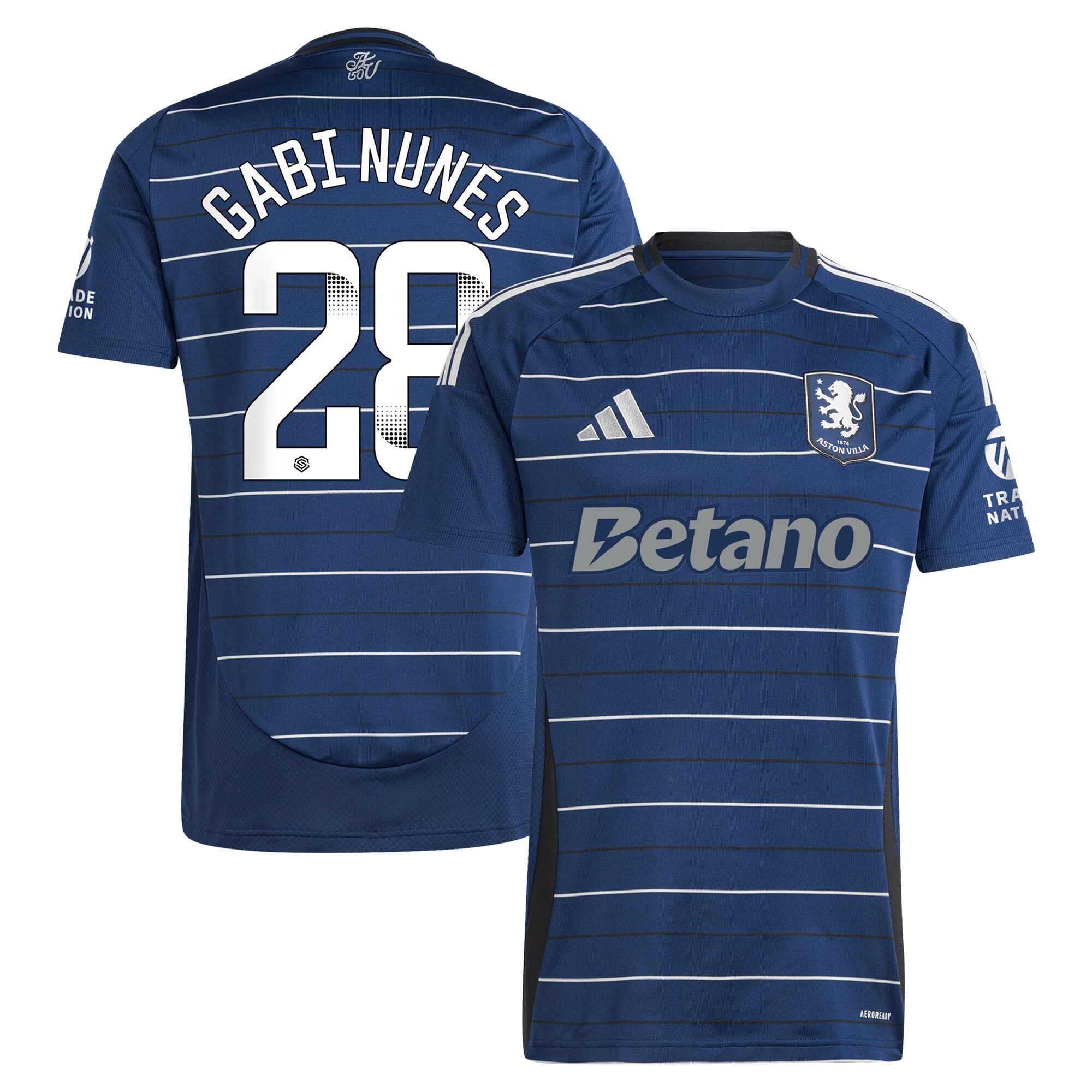 aston villa adidas wsl third shirt 2024-25 with gabi nunes 28 printing Collection - Official Aston Villa Kits