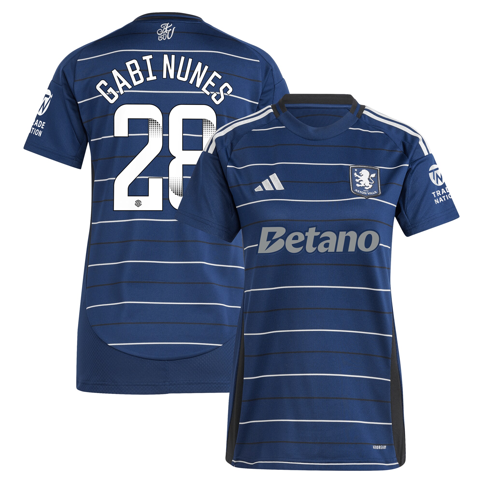 aston villa adidas wsl third shirt 2024-25 – womens with gabi nunes 28 printing Collection - Official Aston Villa Kits