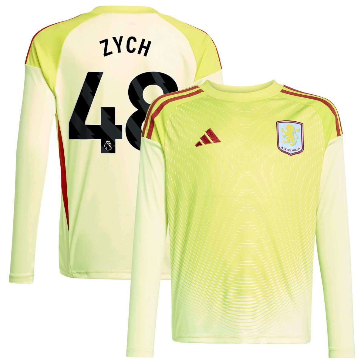 aston villa away goalkeeper shirt 2025-26 – kids with zych 48 printing Collection - Official Aston Villa Kits