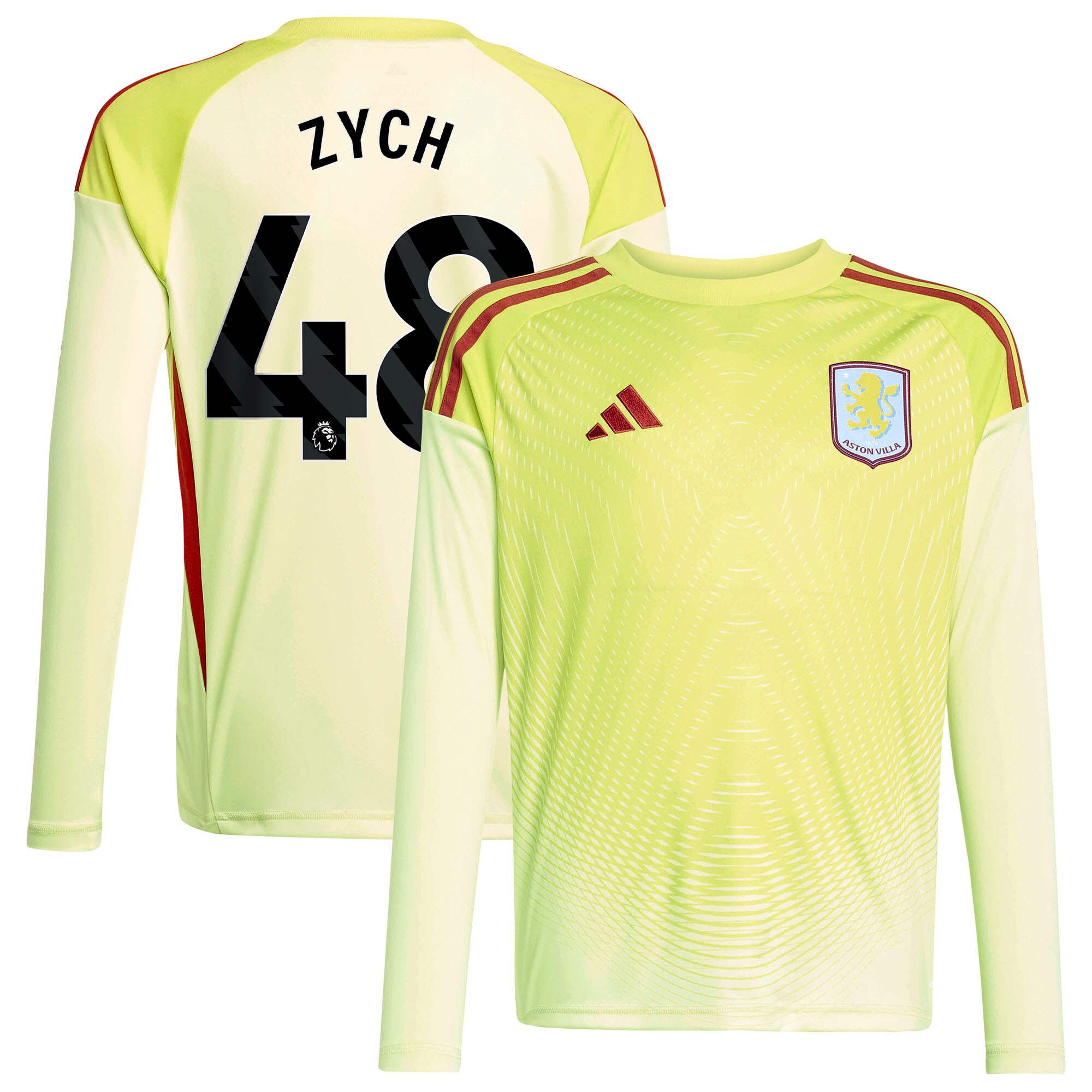 aston villa away goalkeeper shirt 2025-26 – kids with zych 48 printing Collection - Official Aston Villa Kits