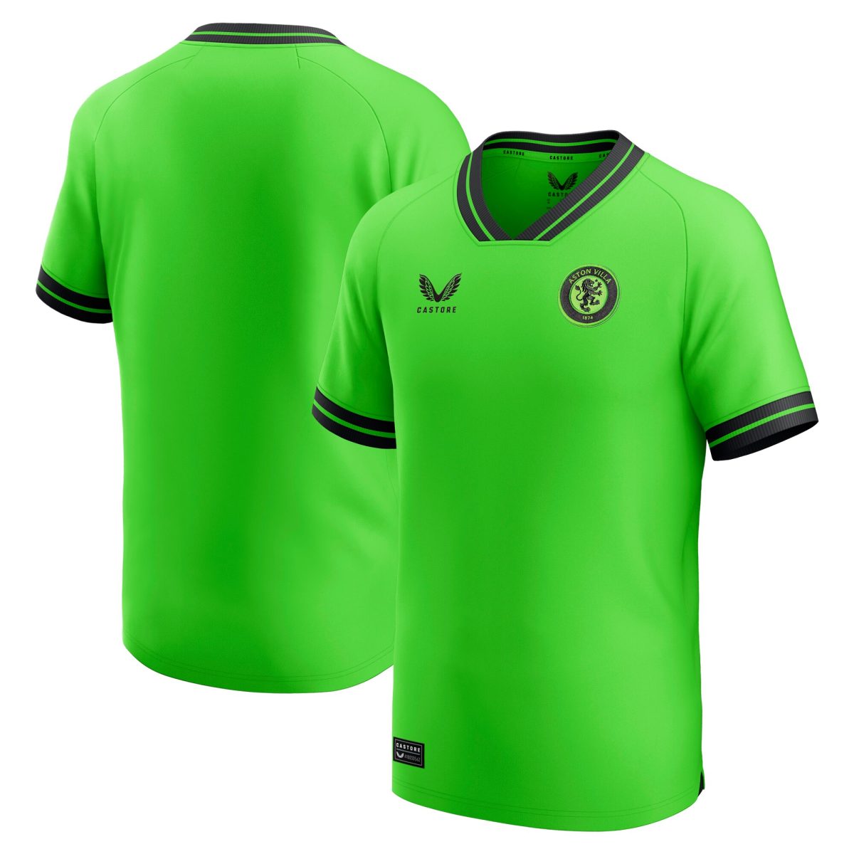 aston villa castore away goalkeeper shirt 2023-24 – kids with custom printing Collection - Official Aston Villa Kits