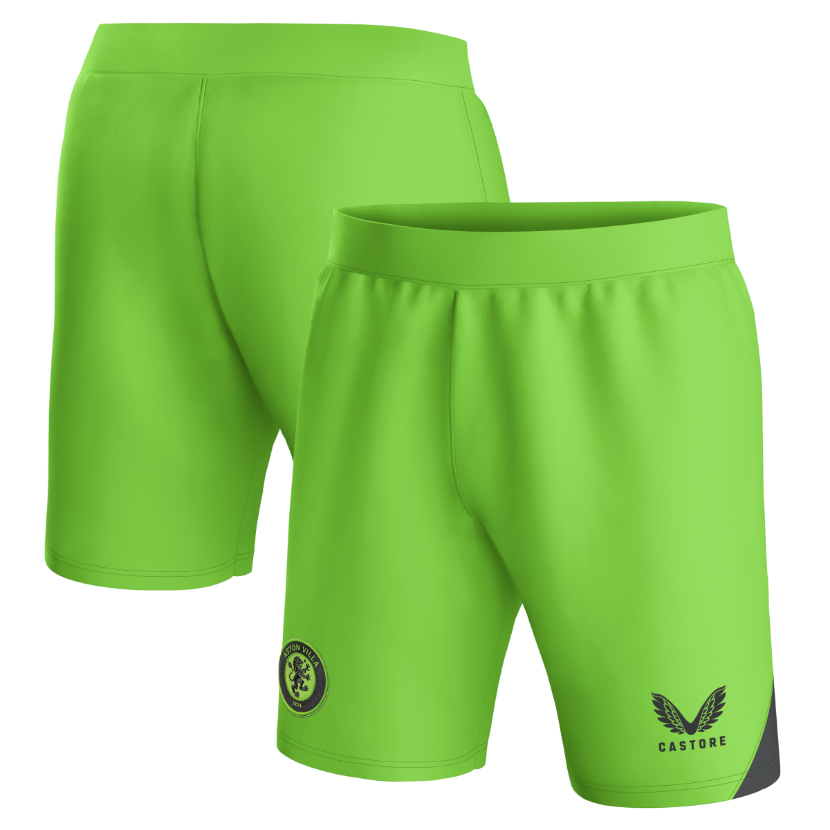 aston villa castore away goalkeeper shorts 2023-24 – kids – 13385917 with custom printing Collection - Official Aston Villa Kits