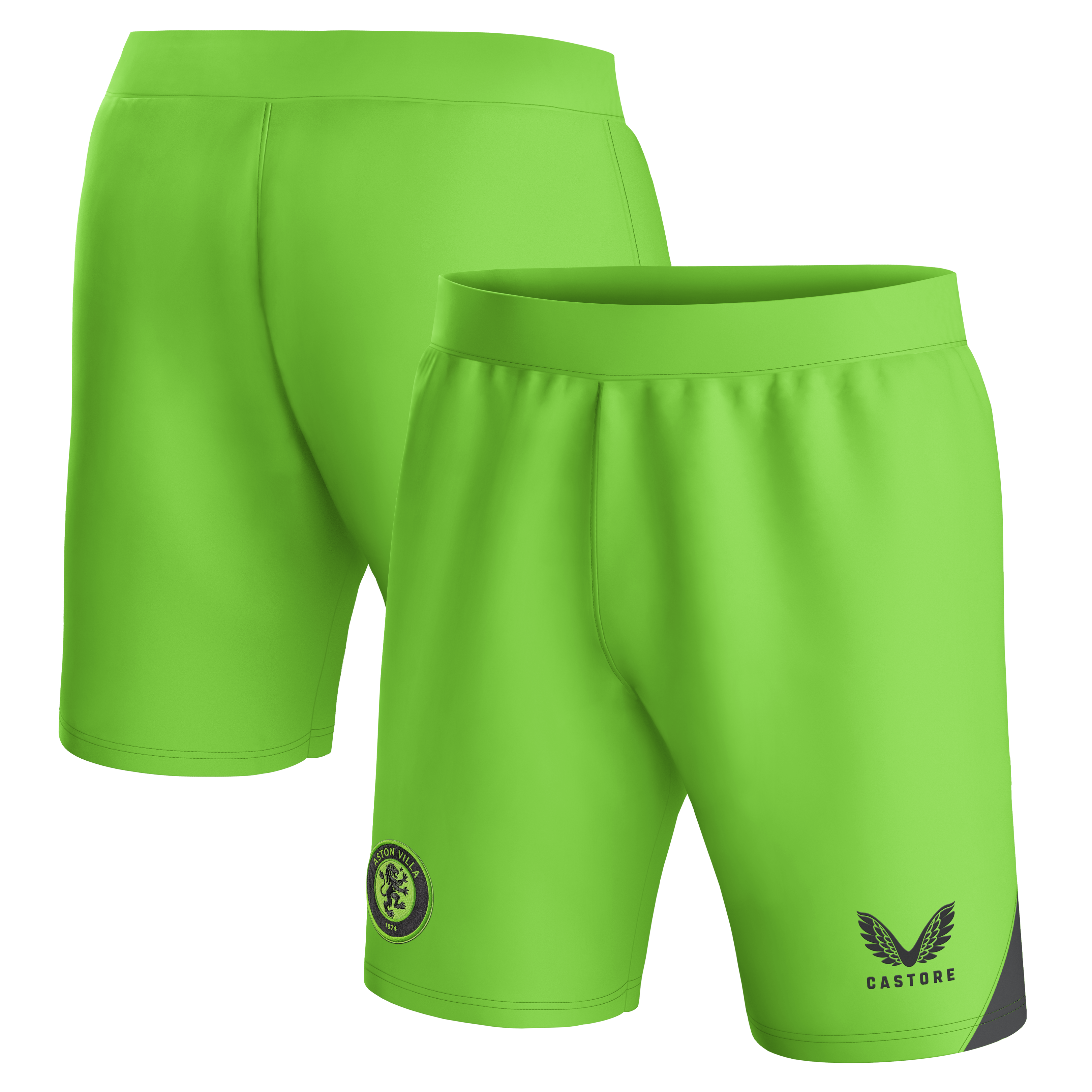 aston villa castore away goalkeeper shorts 2023-24 – kids – 13385917 with custom printing Collection - Official Aston Villa Kits
