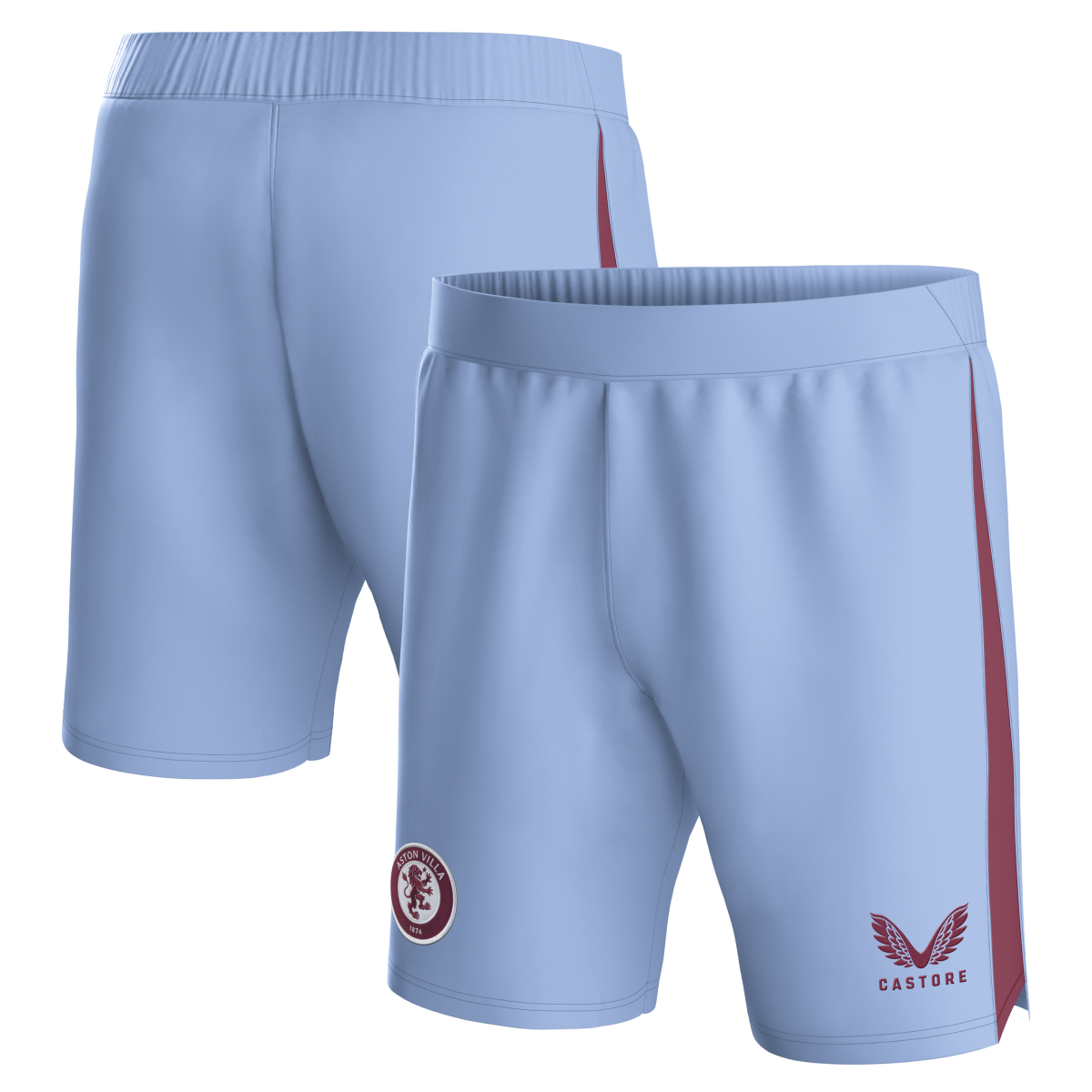 aston villa castore away shorts 2023-24 – kids with custom printing Collection - Official Aston Villa Kits