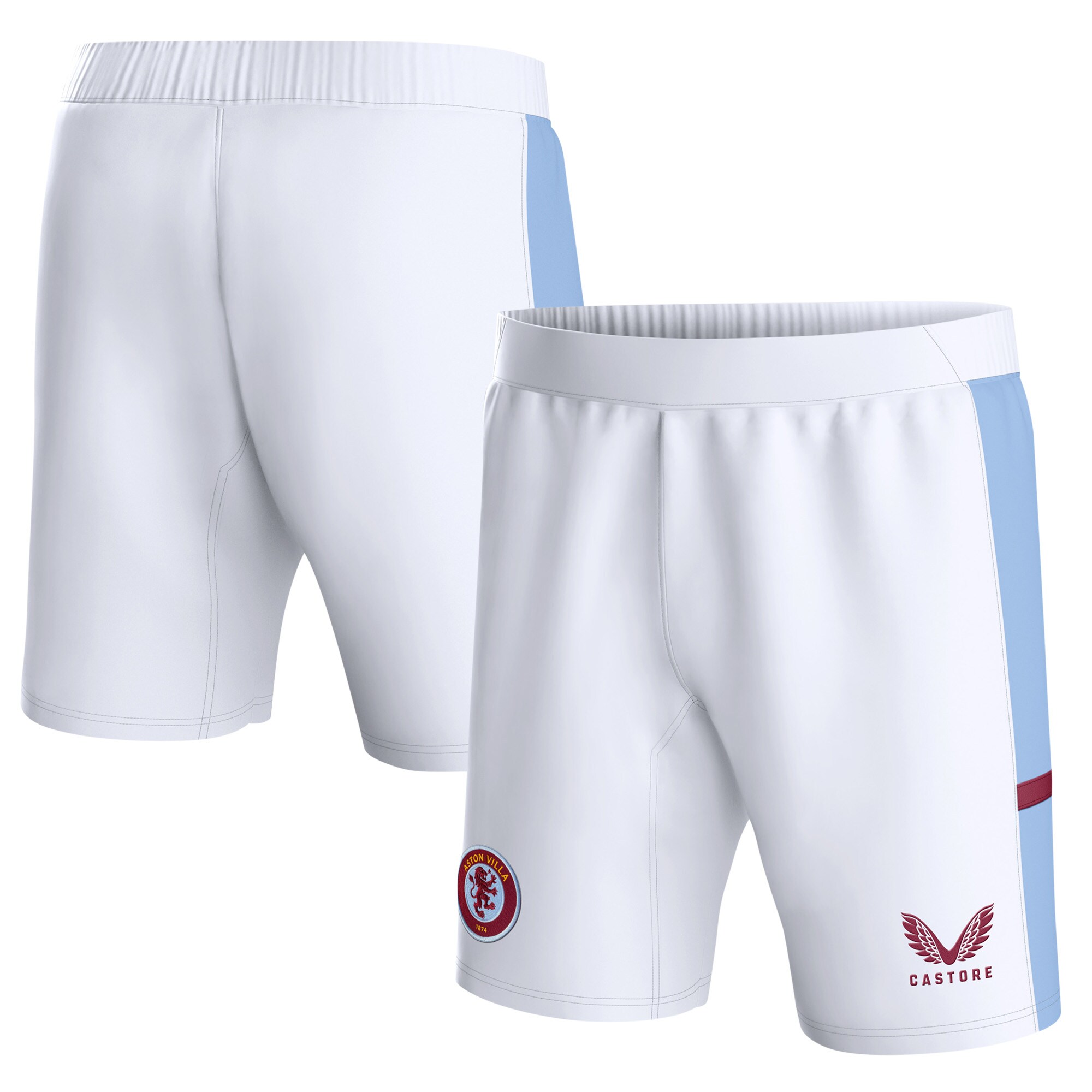 aston villa castore home shorts 2023-24 – kids with custom printing Collection - Official Aston Villa Kits