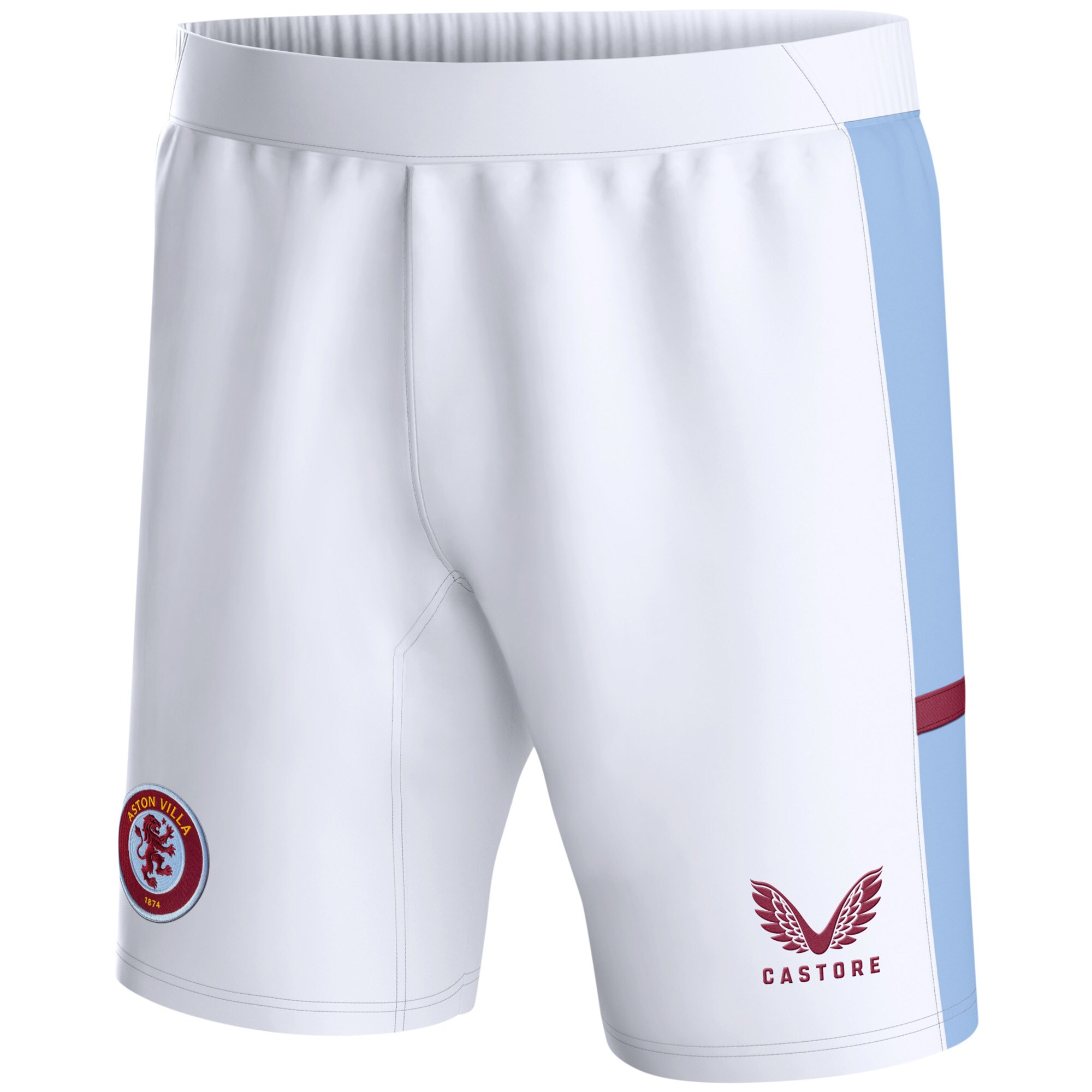 aston villa castore home shorts 2023-24 – kids with custom printing Collection - Official Aston Villa Kits
