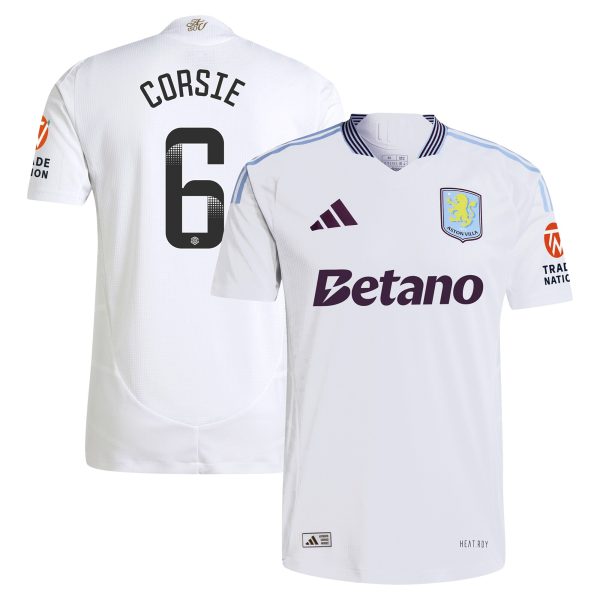 aston villa wsl adidas away authentic shirt 2024-25 with corsie 6 printing Collection - Official Aston Villa Kits