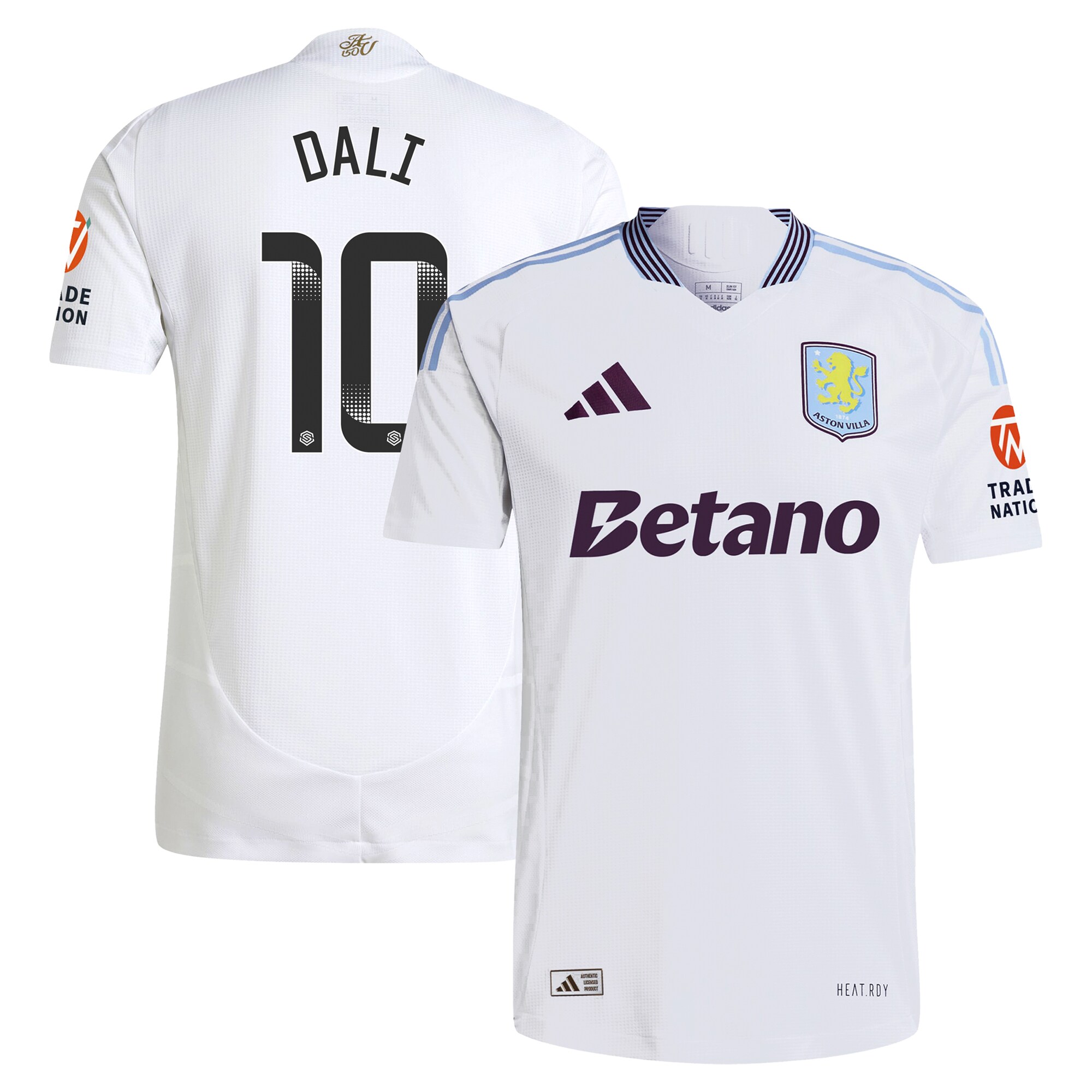 aston villa wsl adidas away authentic shirt 2024-25 with dali 10 printing Collection - Official Aston Villa Kits