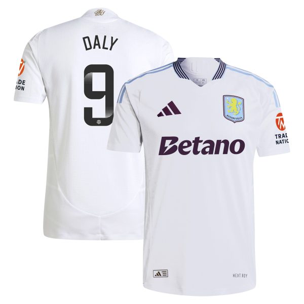 aston villa wsl adidas away authentic shirt 2024-25 with daly 9 printing Collection - Official Aston Villa Kits