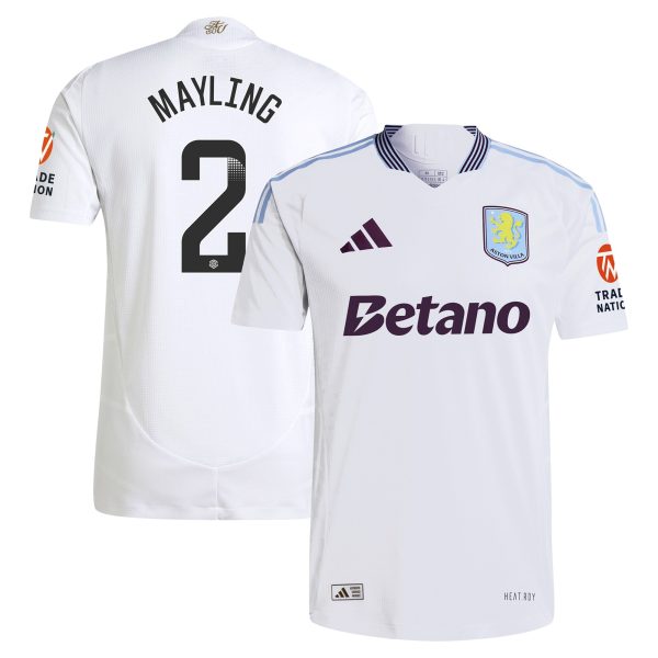 aston villa wsl adidas away authentic shirt 2024-25 with mayling 2 printing Collection - Official Aston Villa Kits