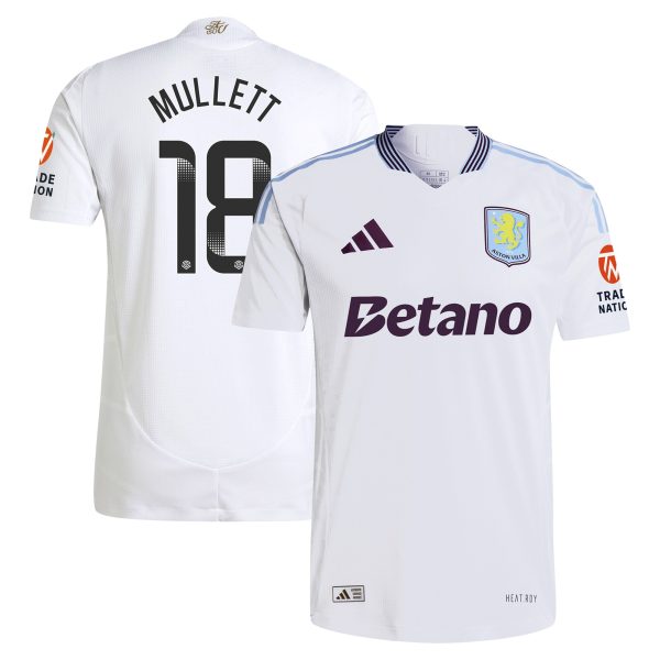 aston villa wsl adidas away authentic shirt 2024-25 with mullett 18 printing Collection - Official Aston Villa Kits