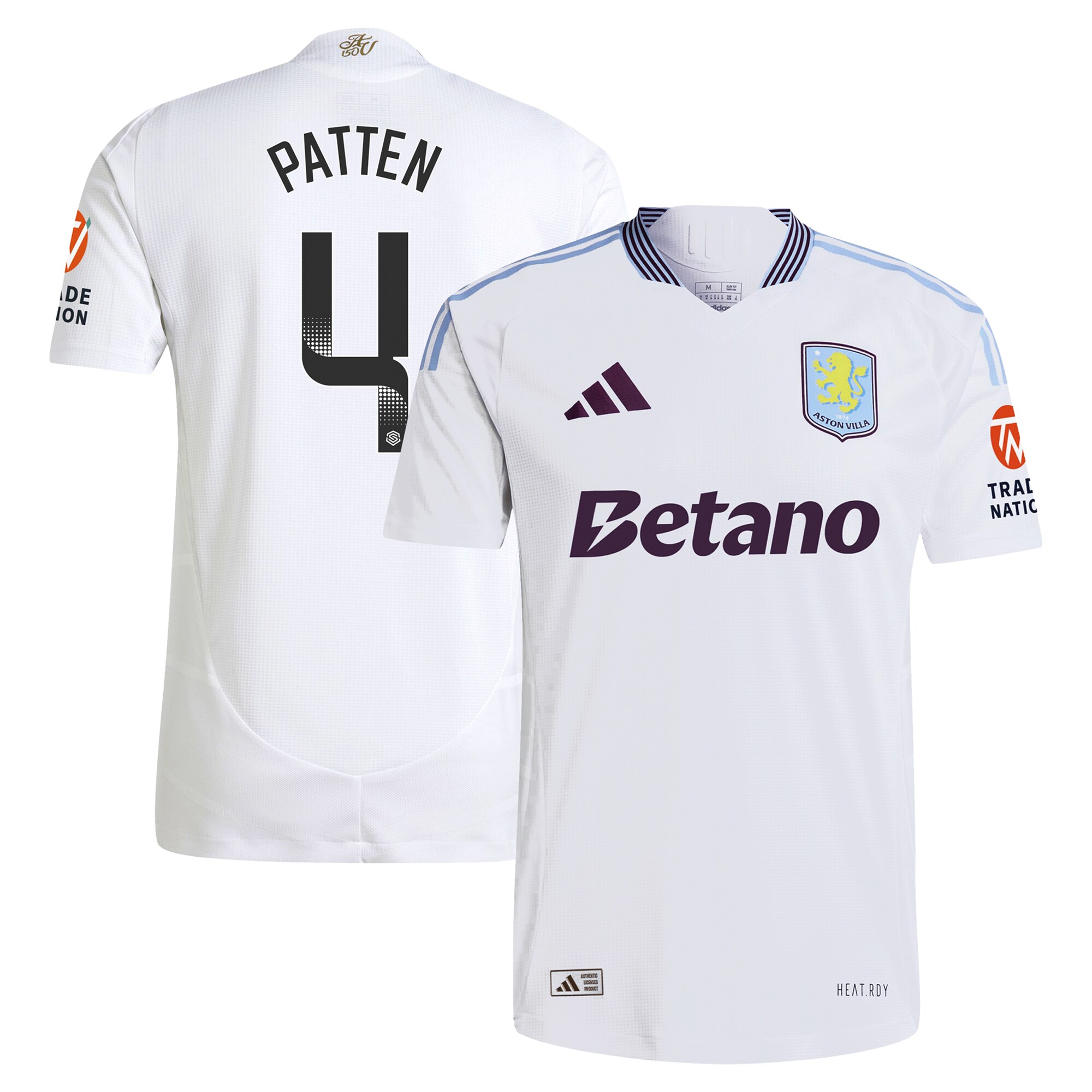aston villa wsl adidas away authentic shirt 2024-25 with patten 4 printing Collection - Official Aston Villa Kits