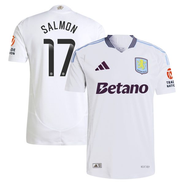 aston villa wsl adidas away authentic shirt 2024-25 with salmon 17 printing Collection - Official Aston Villa Kits