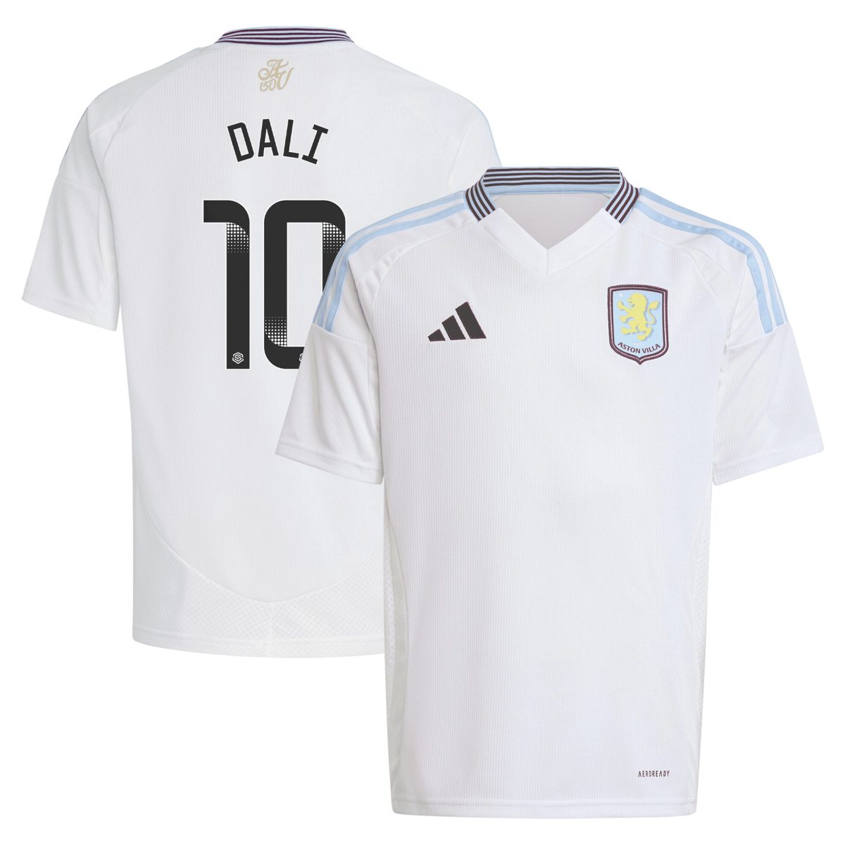 aston villa wsl adidas away shirt 2024-25 – kids with dali 10 printing Collection - Official Aston Villa Kits