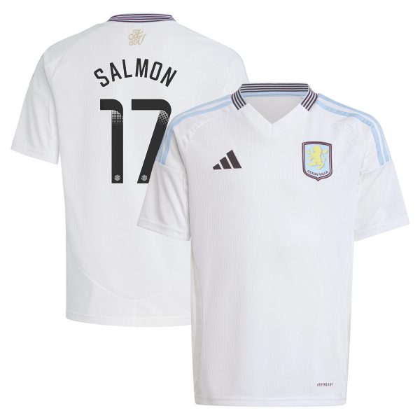 aston villa wsl adidas away shirt 2024-25 – kids with salmon 17 printing Collection - Official Aston Villa Kits