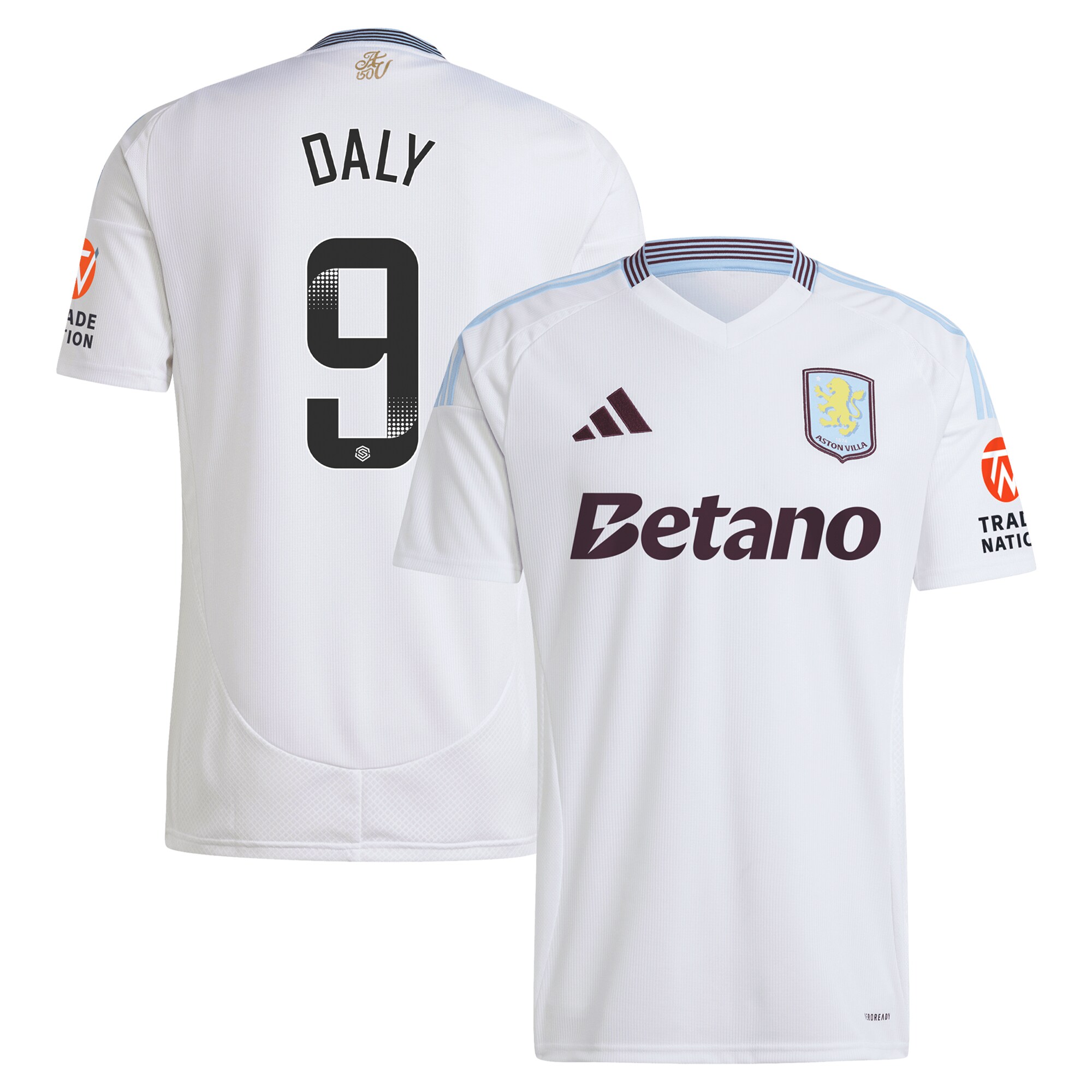 aston villa wsl adidas away shirt 2024-25 with daly 9 printing Collection - Official Aston Villa Kits