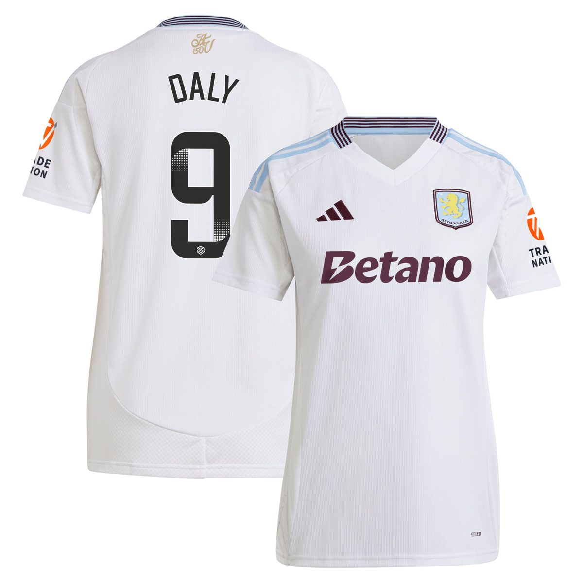 aston villa wsl adidas away shirt 2024-25 – womens with daly 9 printing Collection - Official Aston Villa Kits