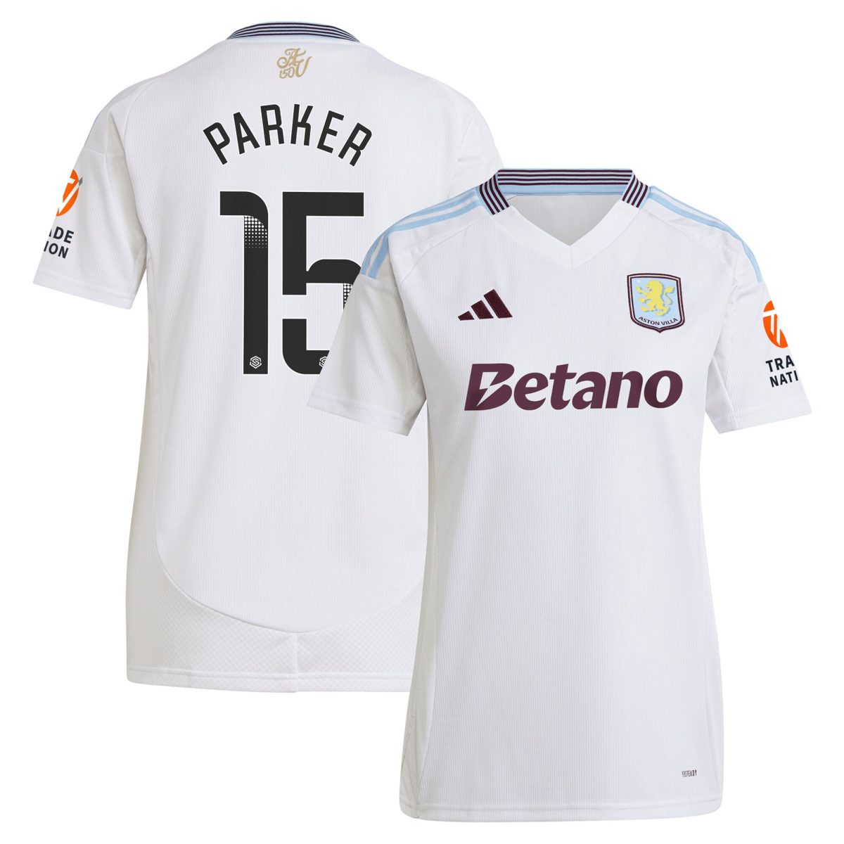 aston villa wsl adidas away shirt 2024-25 – womens with parker 15 printing Collection - Official Aston Villa Kits