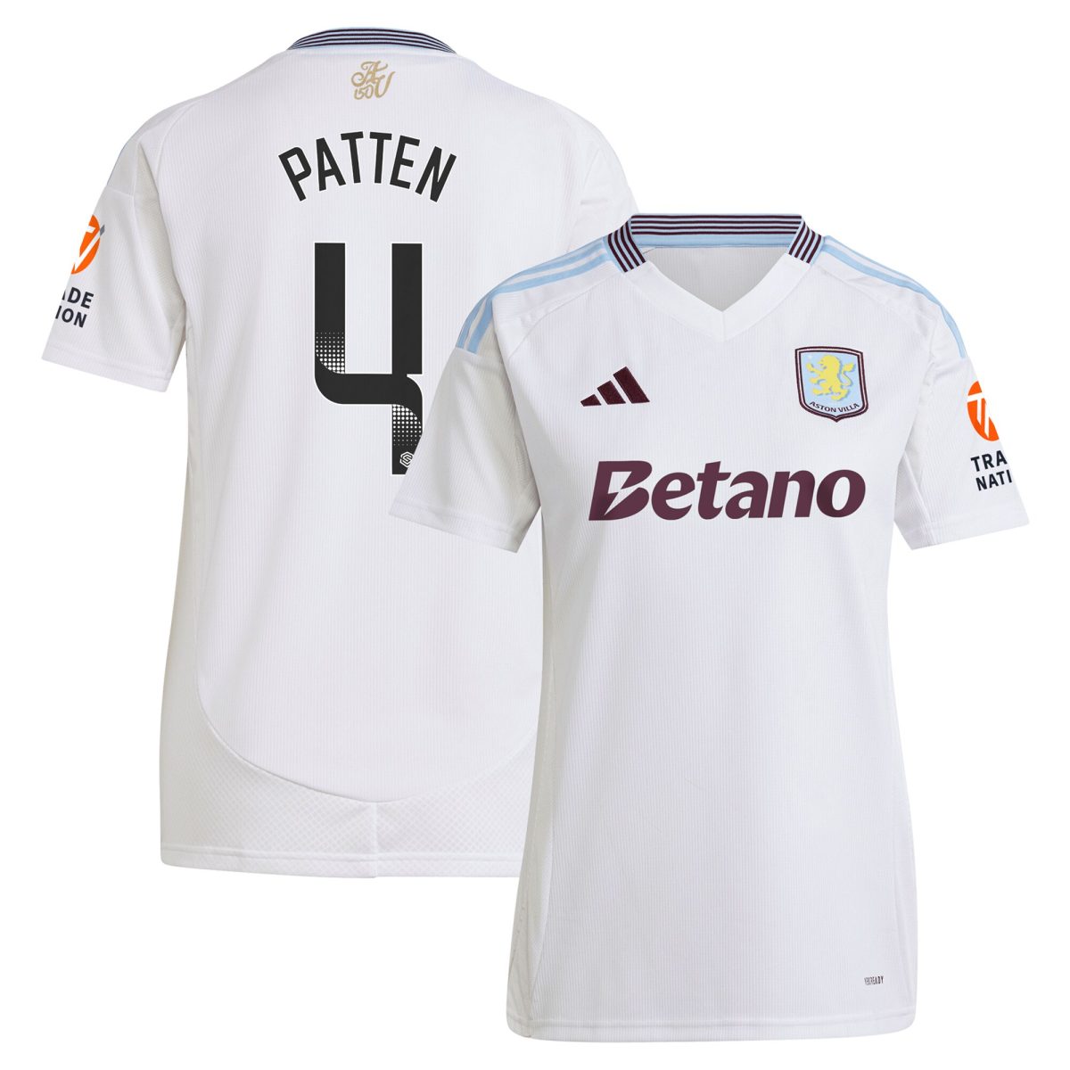 aston villa wsl adidas away shirt 2024-25 – womens with patten 4 printing Collection - Official Aston Villa Kits