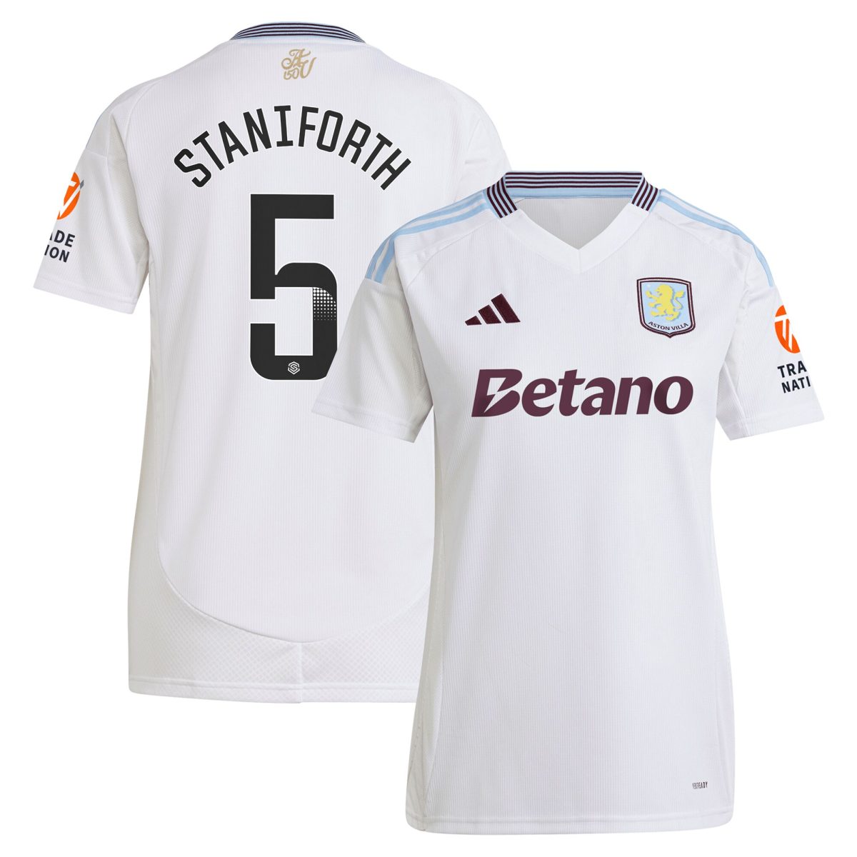 aston villa wsl adidas away shirt 2024-25 – womens with staniforth 5 printing Collection - Official Aston Villa Kits
