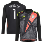 aston villa wsl adidas goalkeeper shirt 2024-25 – long sleeve – kids with d8217angelo 1 printing Collection - Official Aston Villa Kits