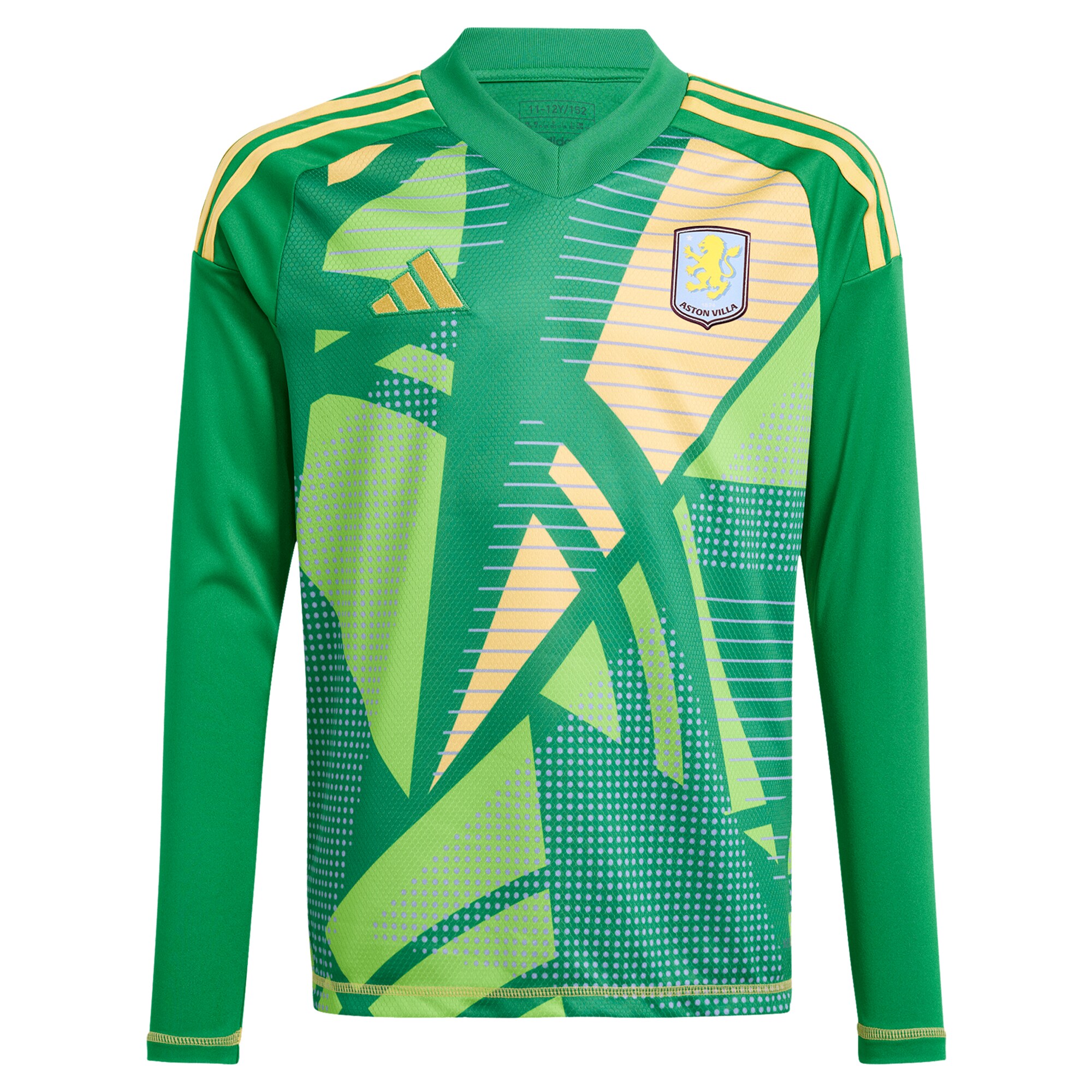 aston villa wsl adidas goalkeeper shirt 2024-25 – long sleeve – kids with dangelo 1 printing – 202712206-01 Collection - Official Aston Villa Kits