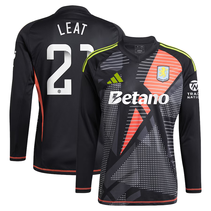 aston villa wsl adidas goalkeeper shirt 2024-25 – long sleeve with leat 21 printing – 202030947 Collection - Official Aston Villa Kits