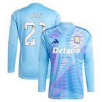 aston villa wsl adidas goalkeeper shirt 2024-25 – long sleeve with leat 21 printing – 202030996 Collection - Official Aston Villa Kits