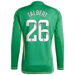 aston villa wsl adidas goalkeeper shirt 2024-25 – long sleeve with talbert 26 printing 202849399 Collection - Official Aston Villa Kits