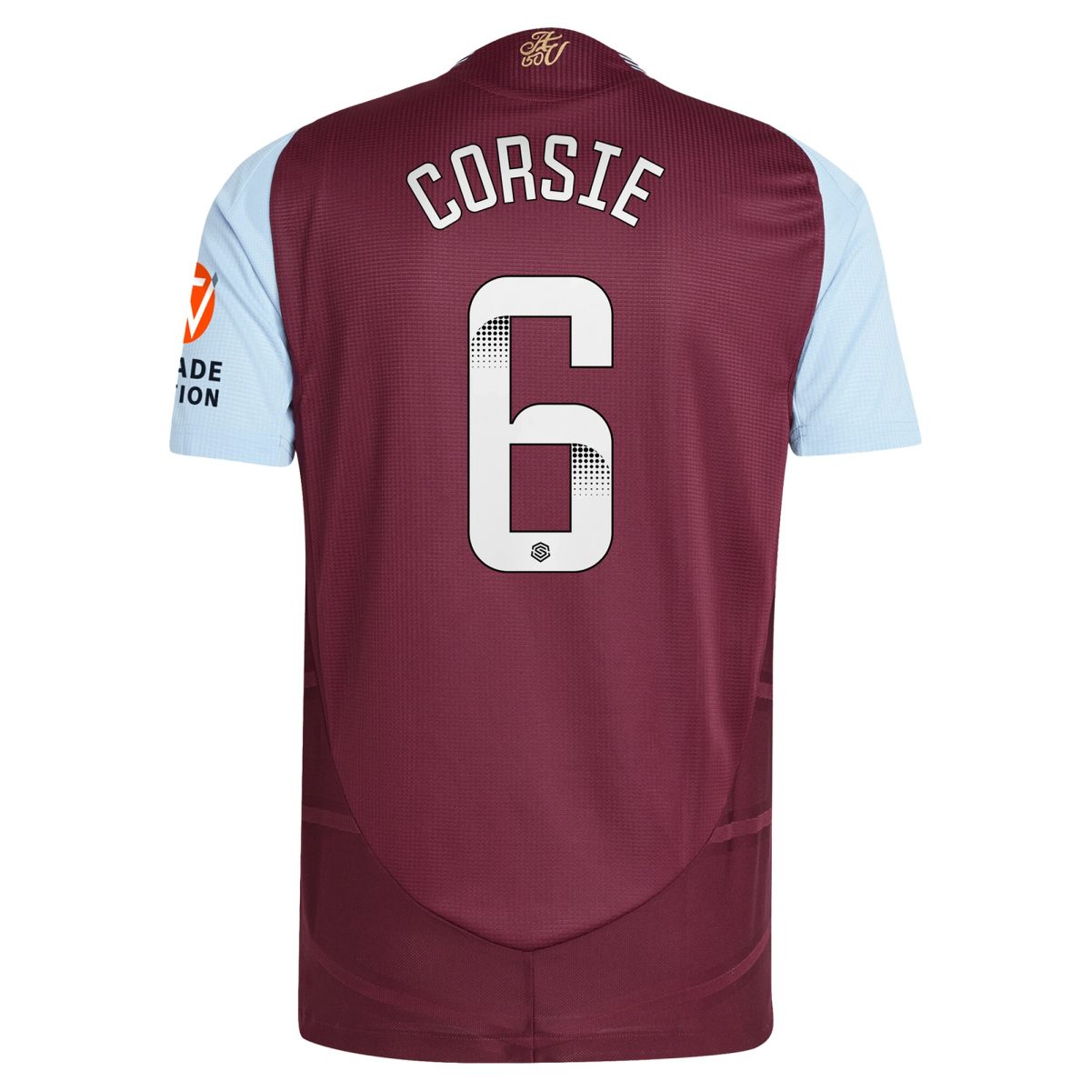aston villa wsl adidas home authentic shirt 2024-25 with corsie 6 printing Collection - Official Aston Villa Kits