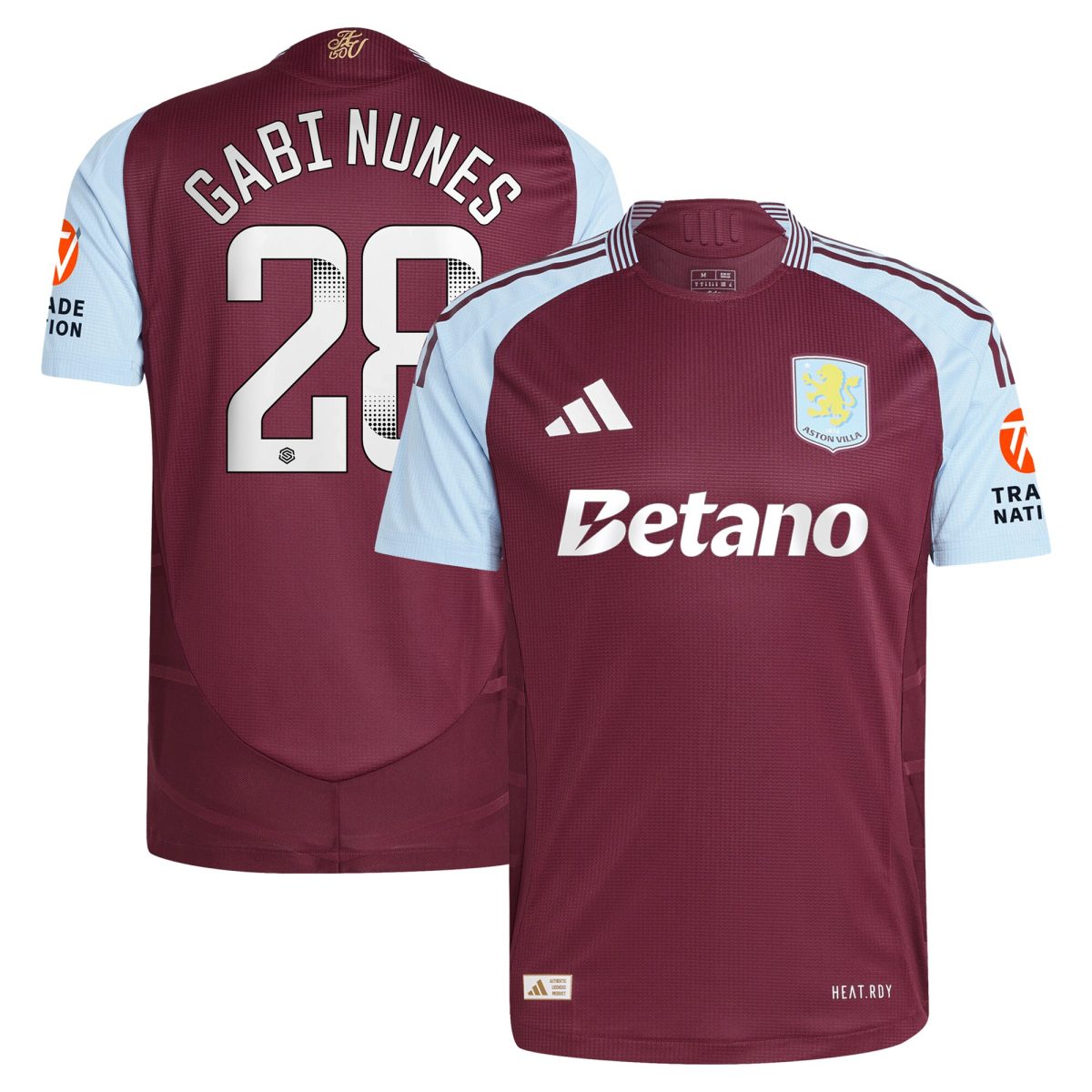 aston villa wsl adidas home authentic shirt 2024-25 with gabi nunes 28 printing Collection - Official Aston Villa Kits