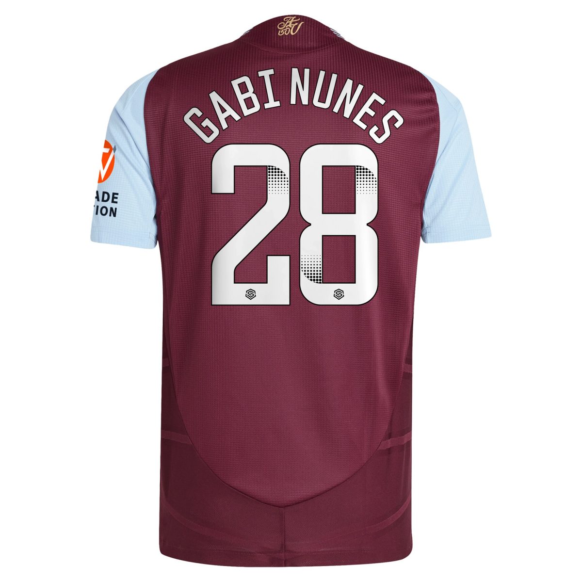 aston villa wsl adidas home authentic shirt 2024-25 with gabi nunes 28 printing Collection - Official Aston Villa Kits