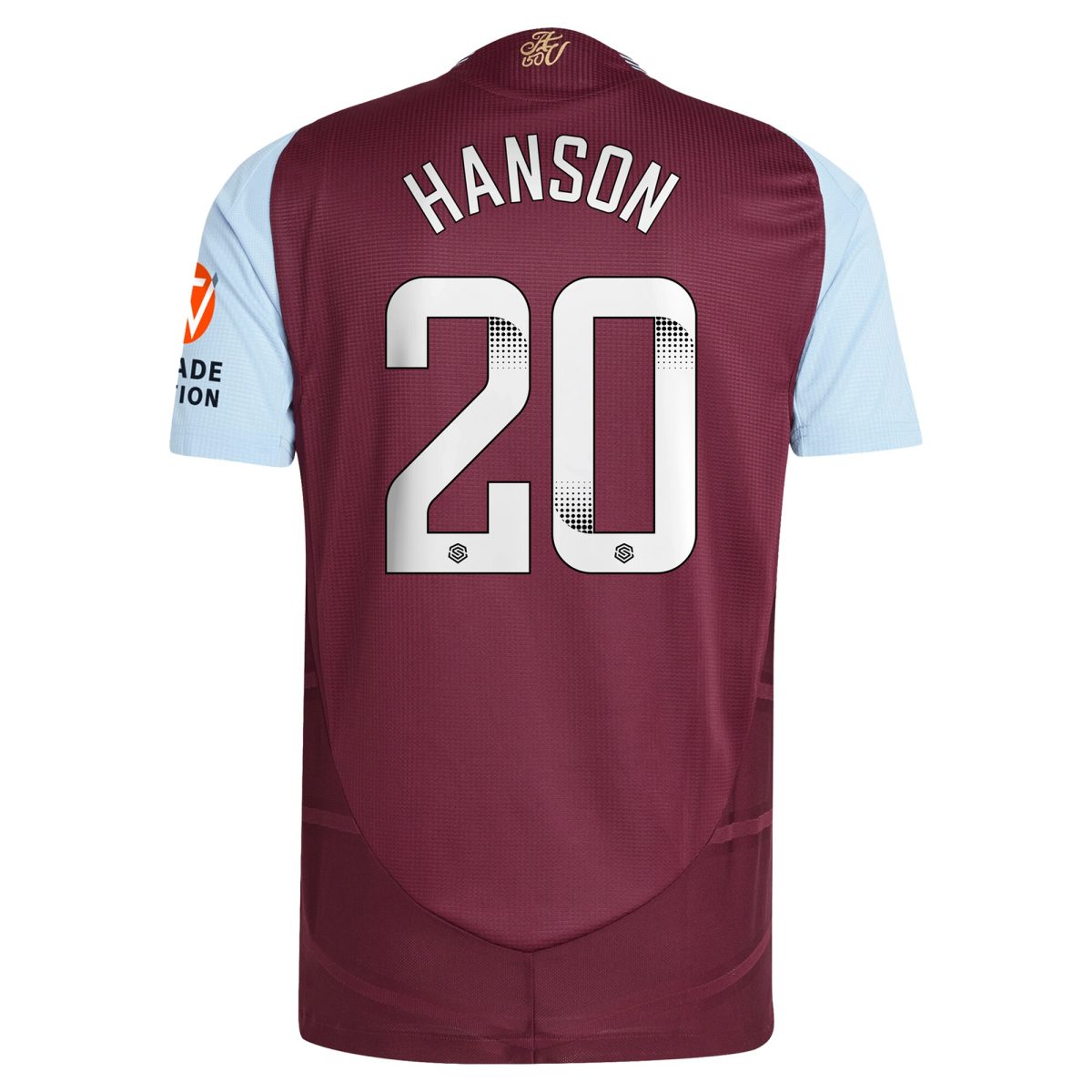 aston villa wsl adidas home authentic shirt 2024-25 with hanson 20 printing Collection - Official Aston Villa Kits